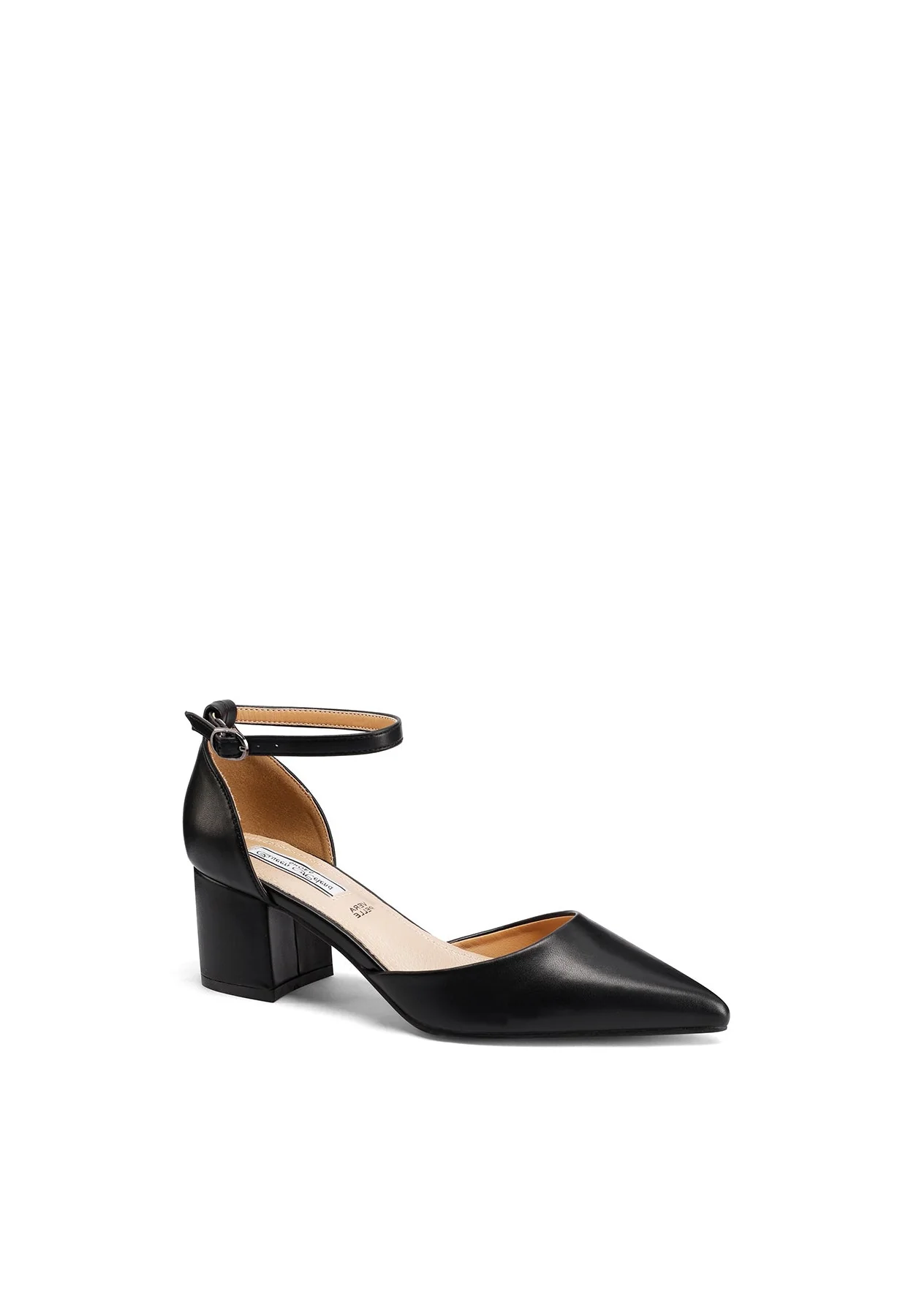 Décolleté a punta con cinturino e tacco largo ZM9909 - Image 3