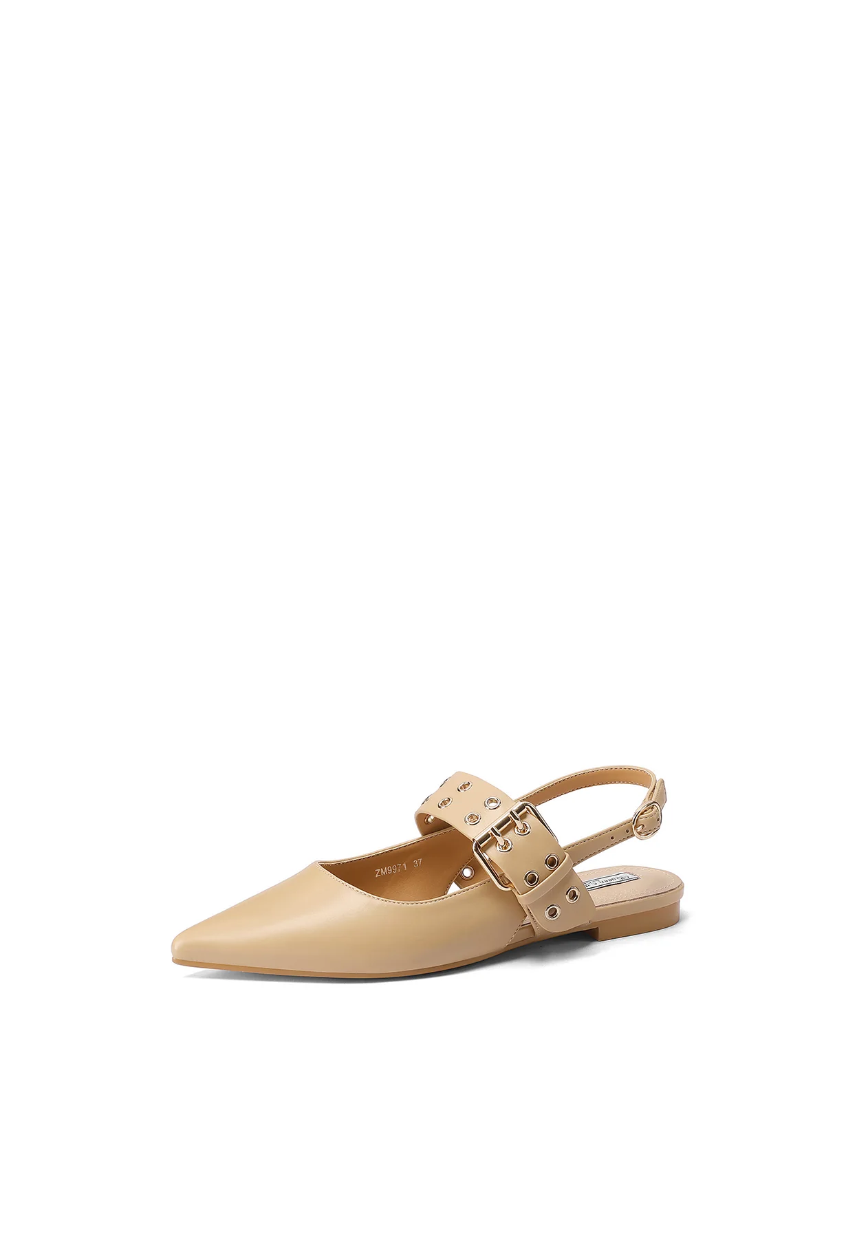 Dècolletè Slingback a punta con cinturini e borchie ZM9971 - Image 10