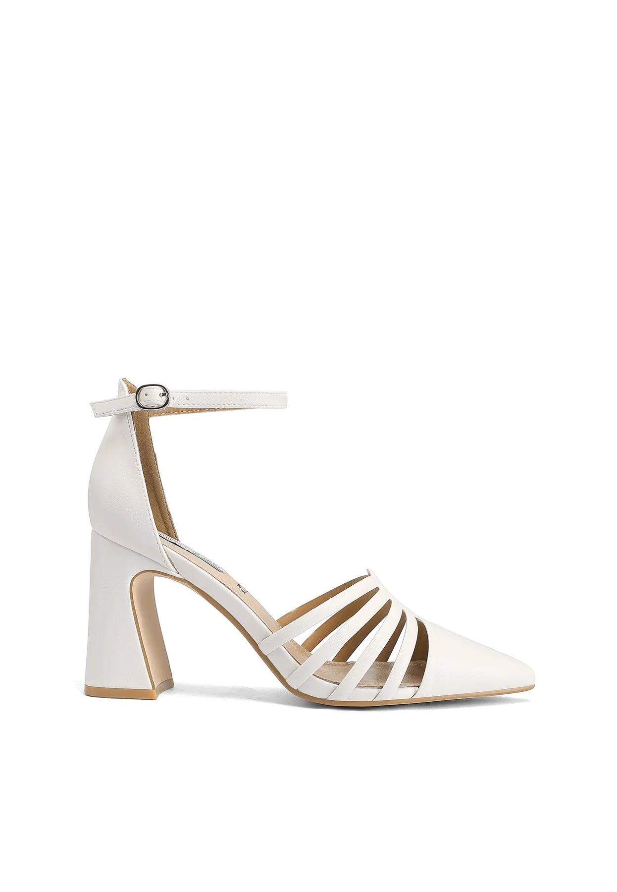 Décolleté a punta con cinturini e tacco largo ZM9972 - Image 2