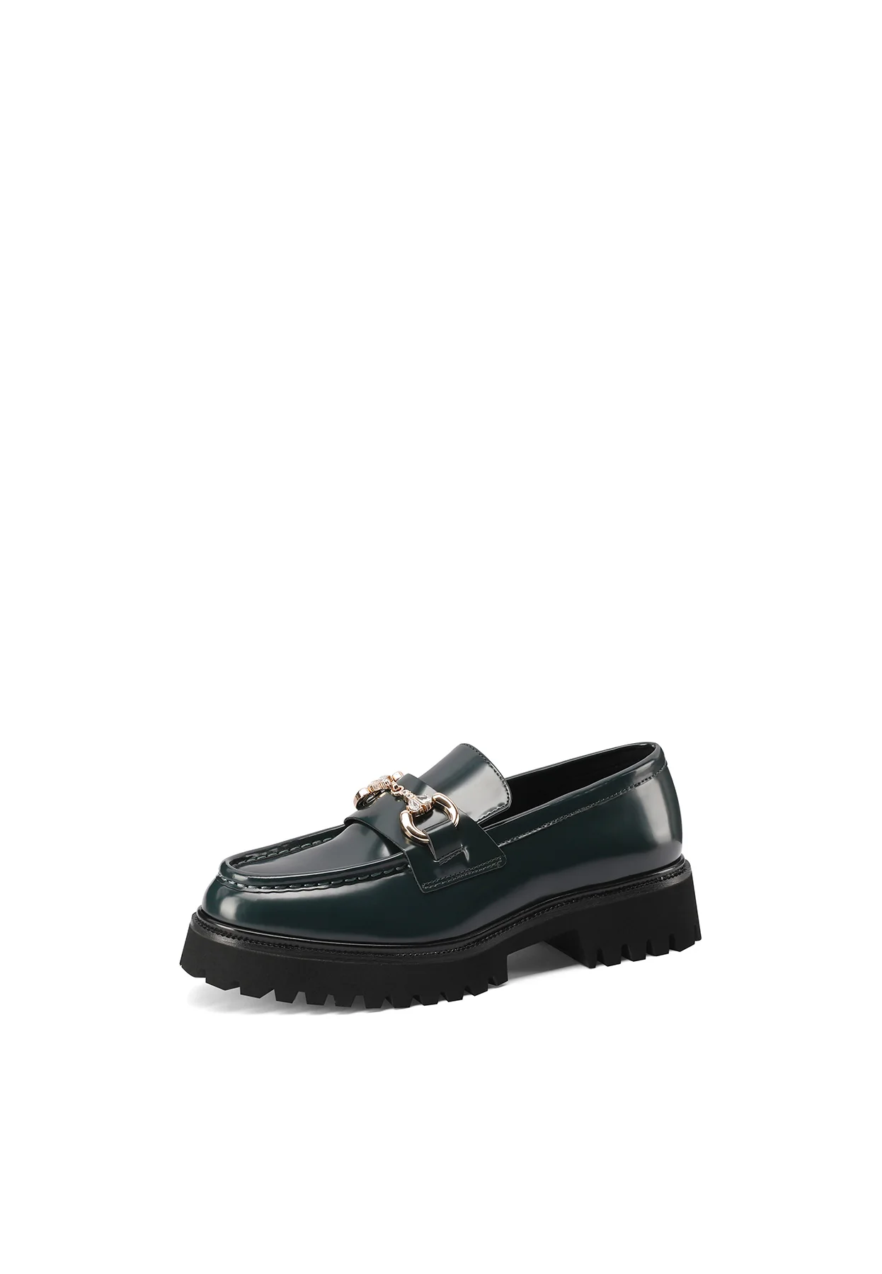 Mocassino nero lucido con fondo carrarmato WS13604 - Image 17
