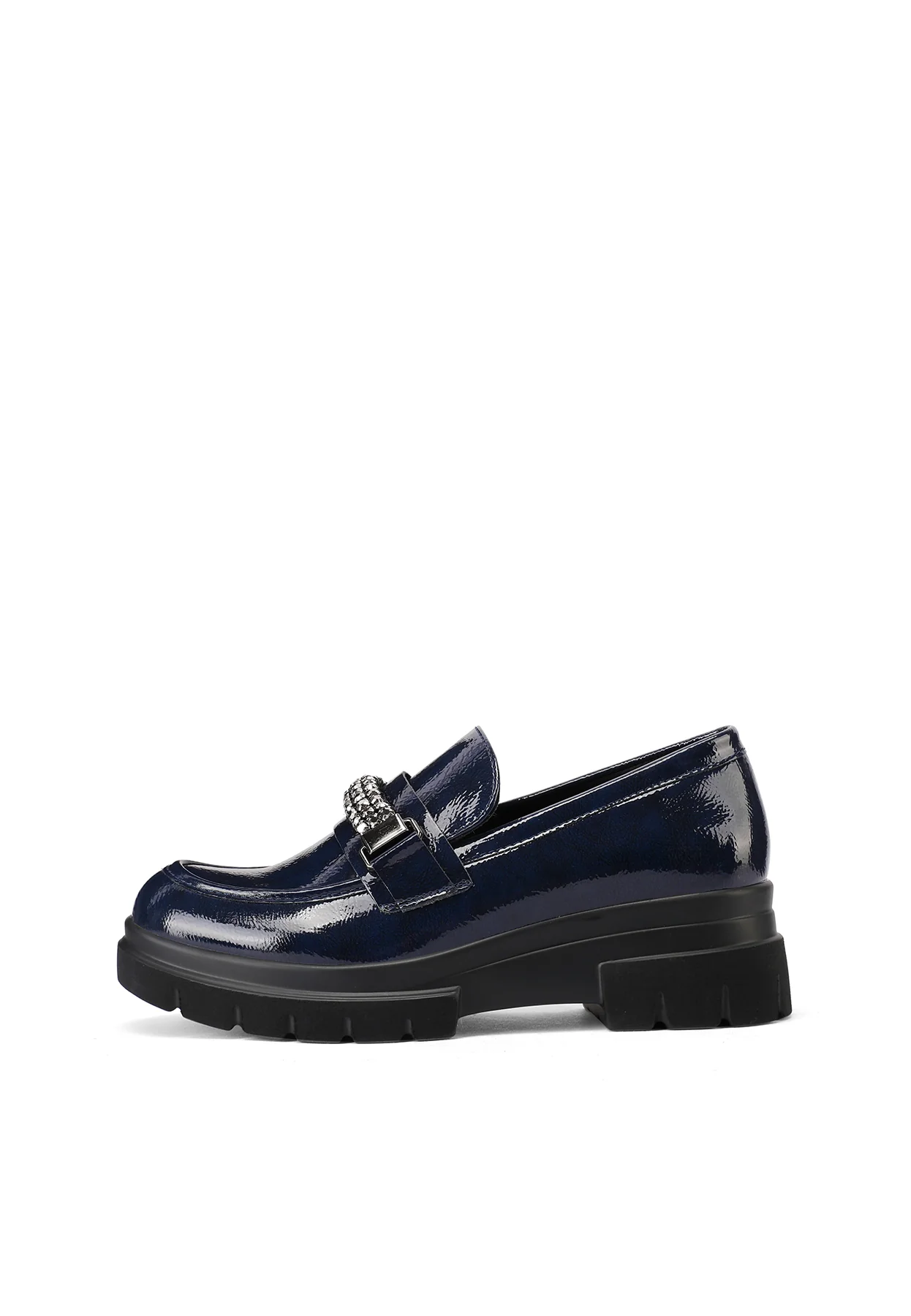 Mocassino lucido con fascia gioiello moderna X31-42 - Image 9