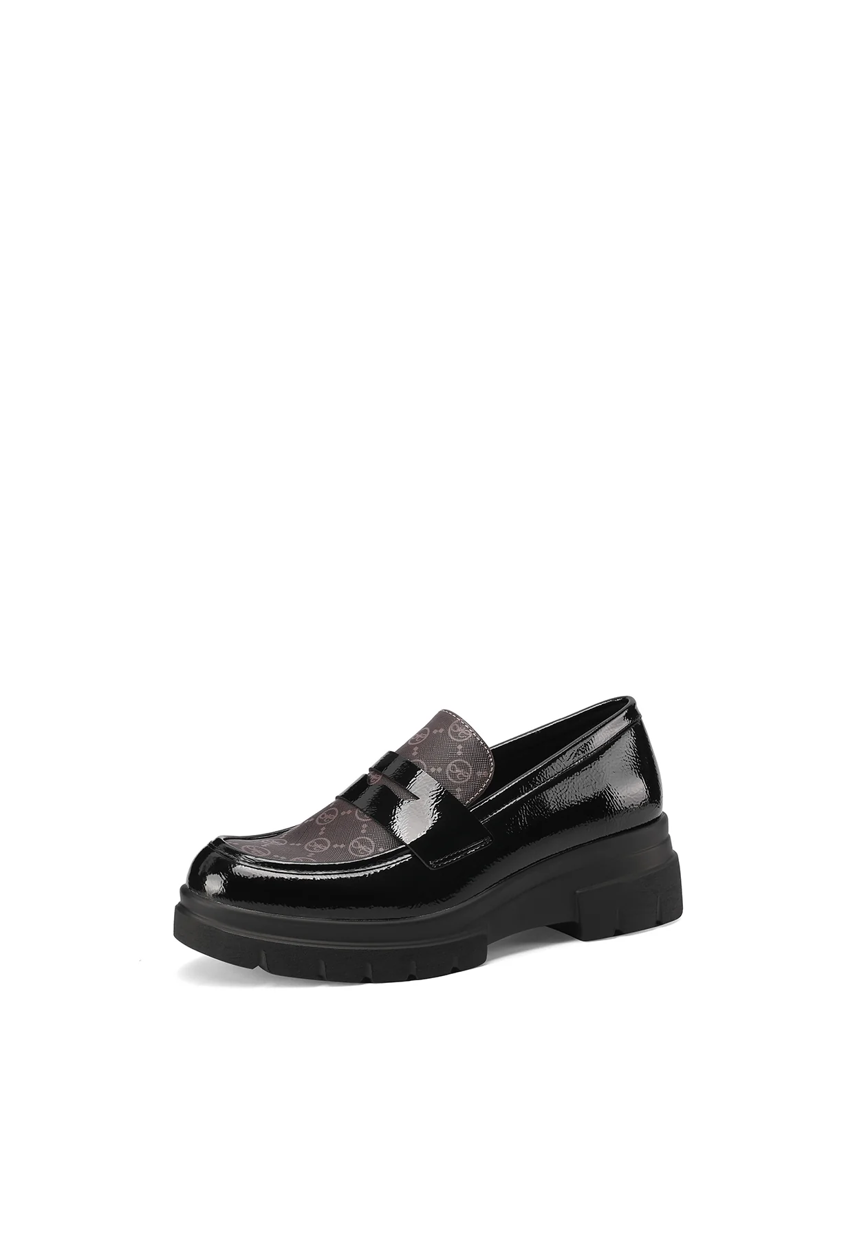 Mocassino lucido con inserto stampato moderno X31-43 - Image 3
