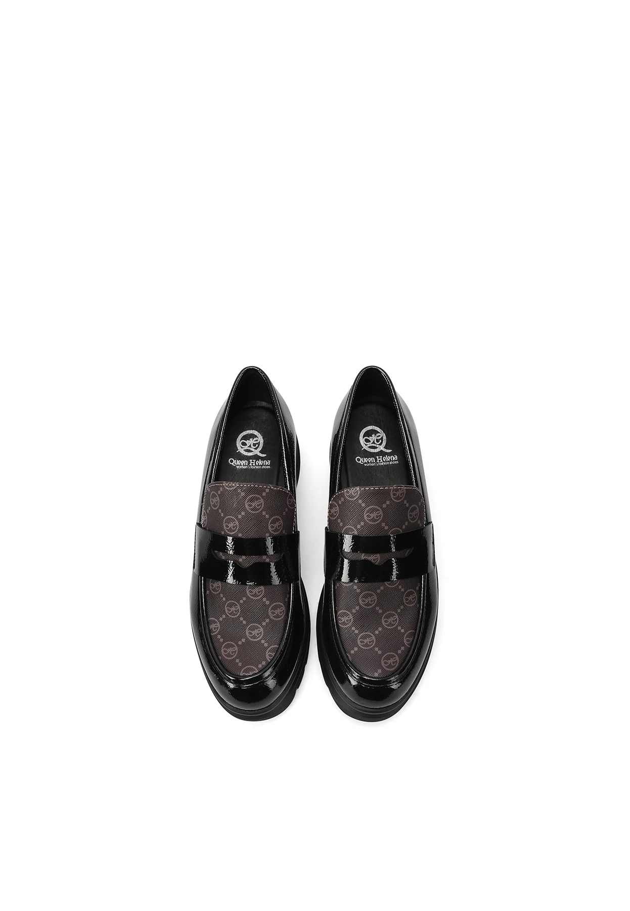 Mocassino lucido con inserto stampato moderno X31-43 - Image 6