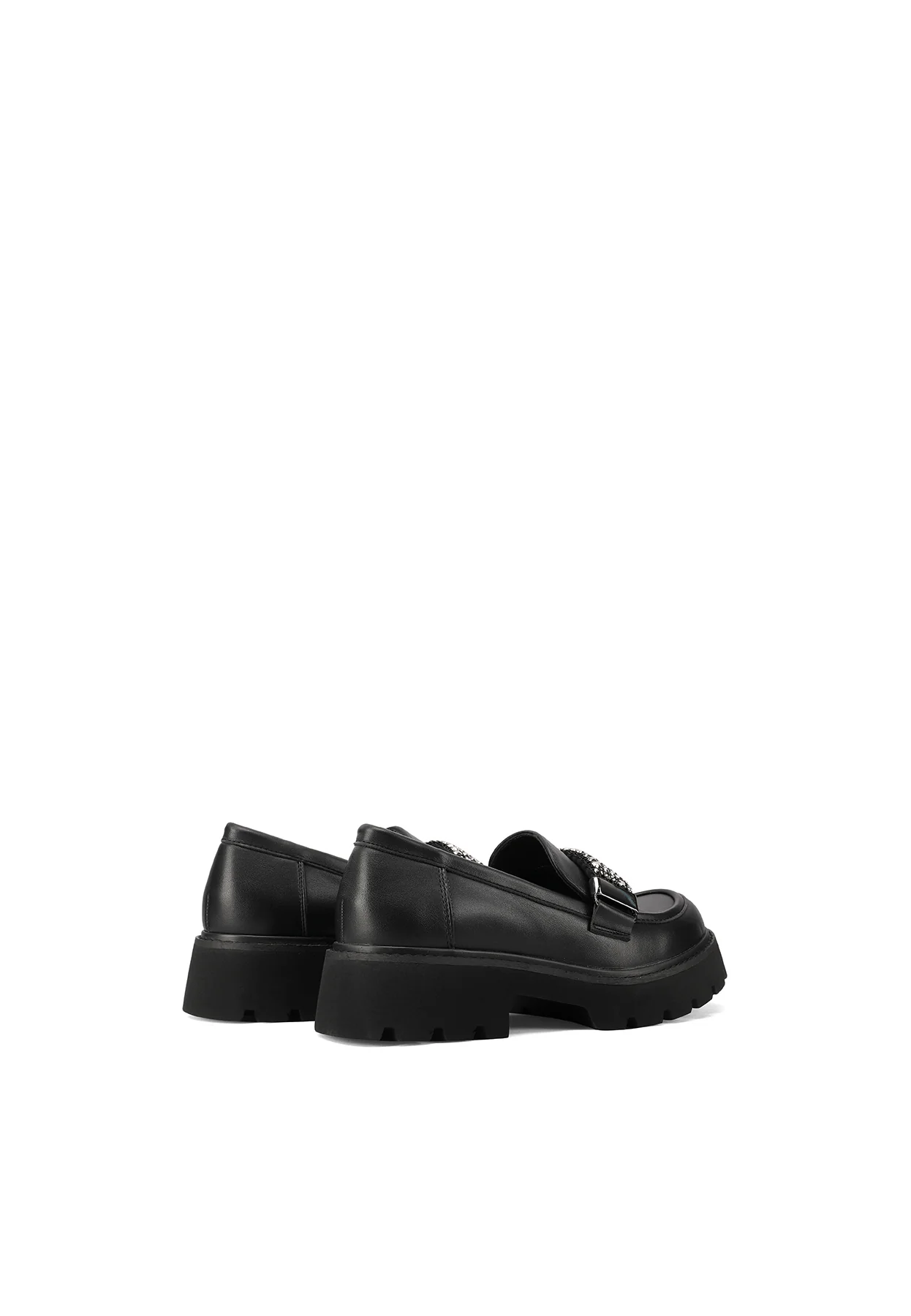 Mocassino nero con dettagli gioiello e suola chunky X31-57 - Image 6