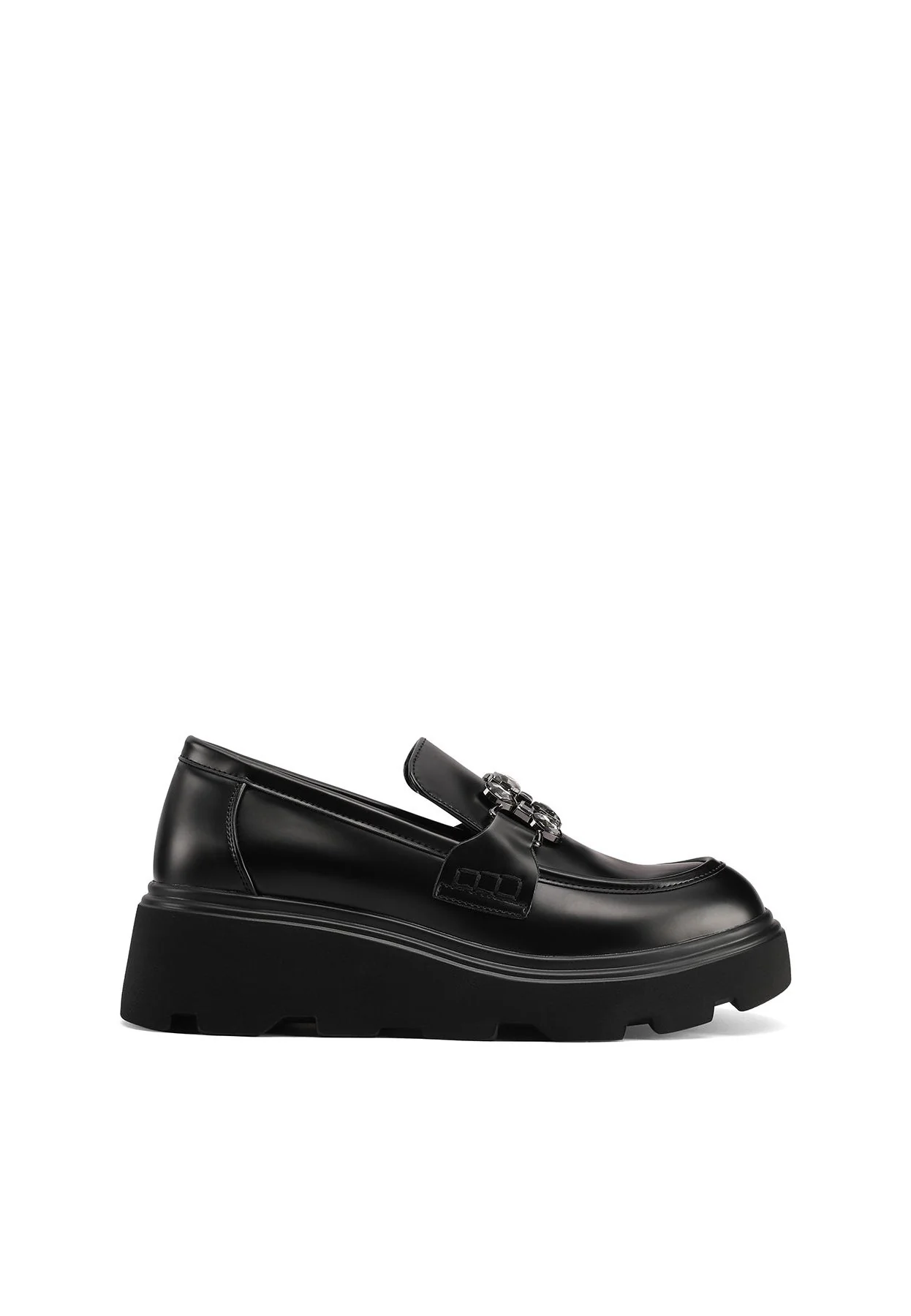 Mocassino nero con suola alta platform elegante X31-88 - Image 2
