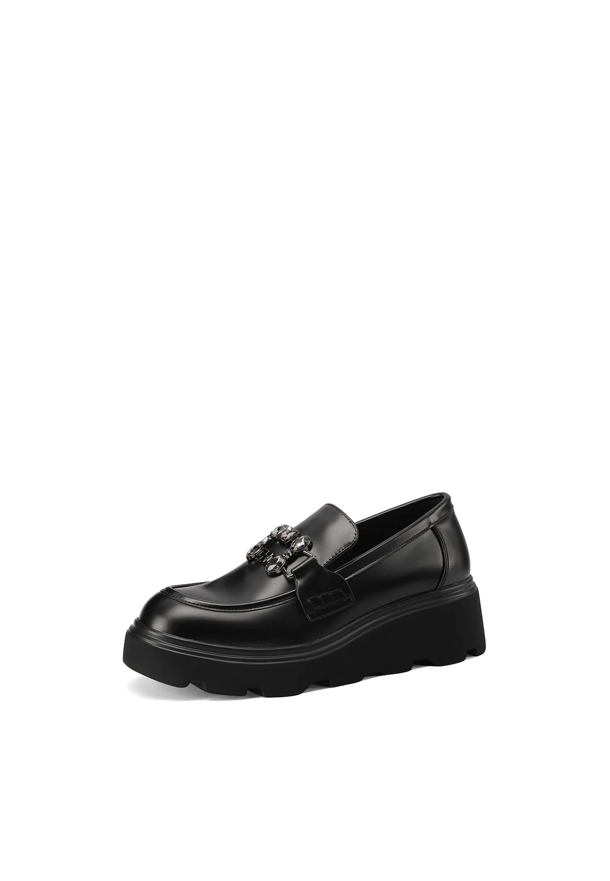 Mocassino nero con suola alta platform elegante X31-88 - Image 3