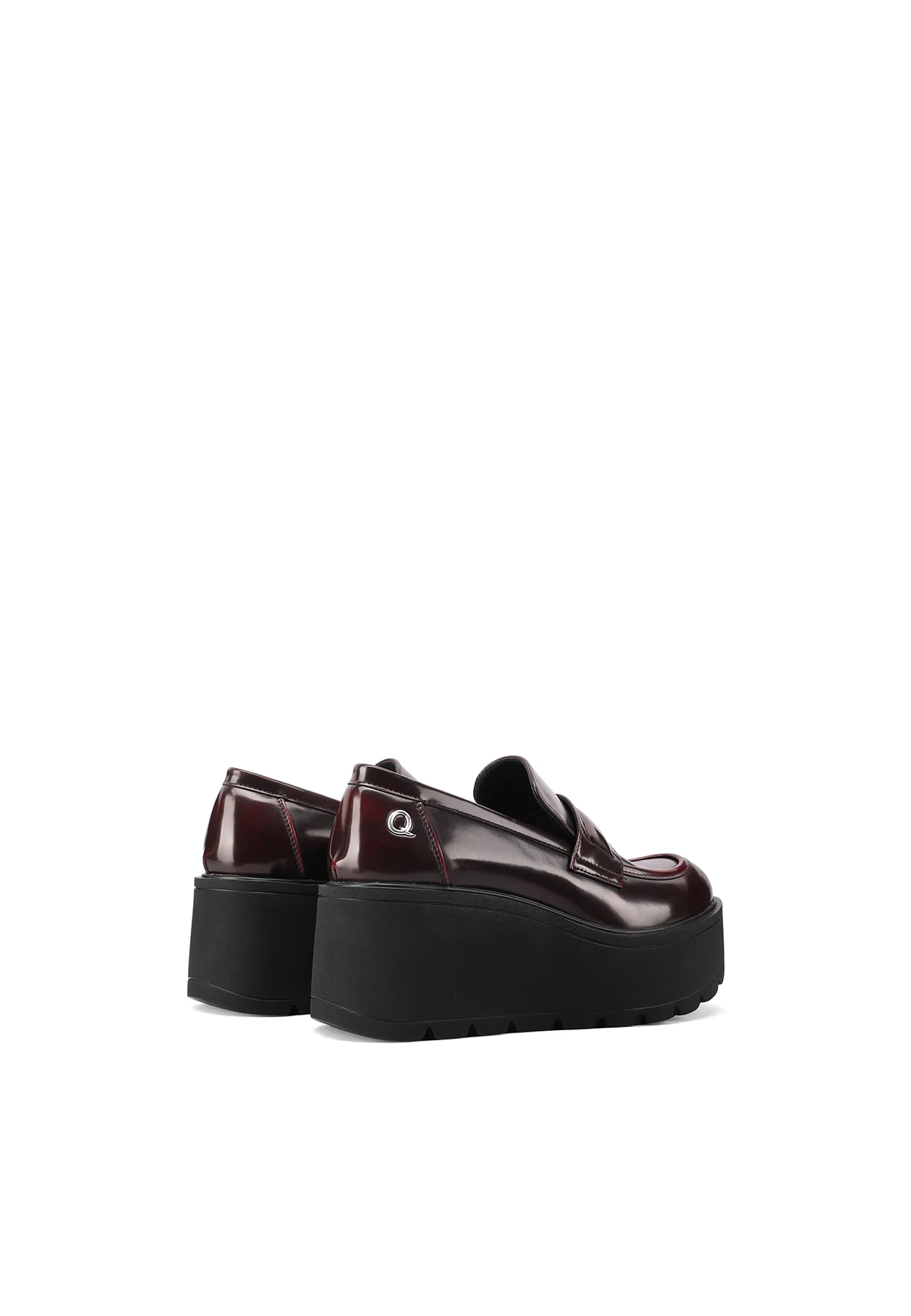 Mocassino nero lucido con zeppa alta elegante X31-98 - Image 13