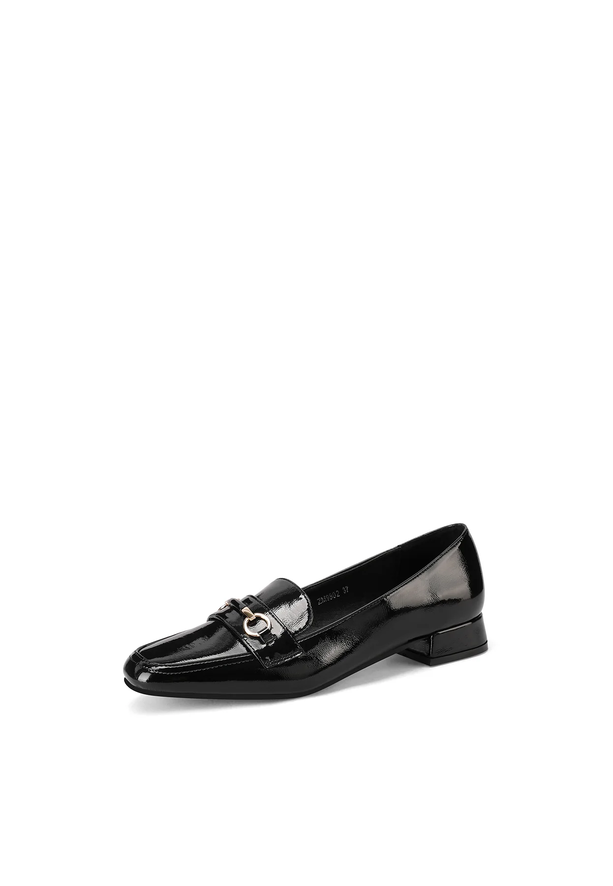 Mocassino bordeaux lucido con tacco basso ZM9802 - Image 10