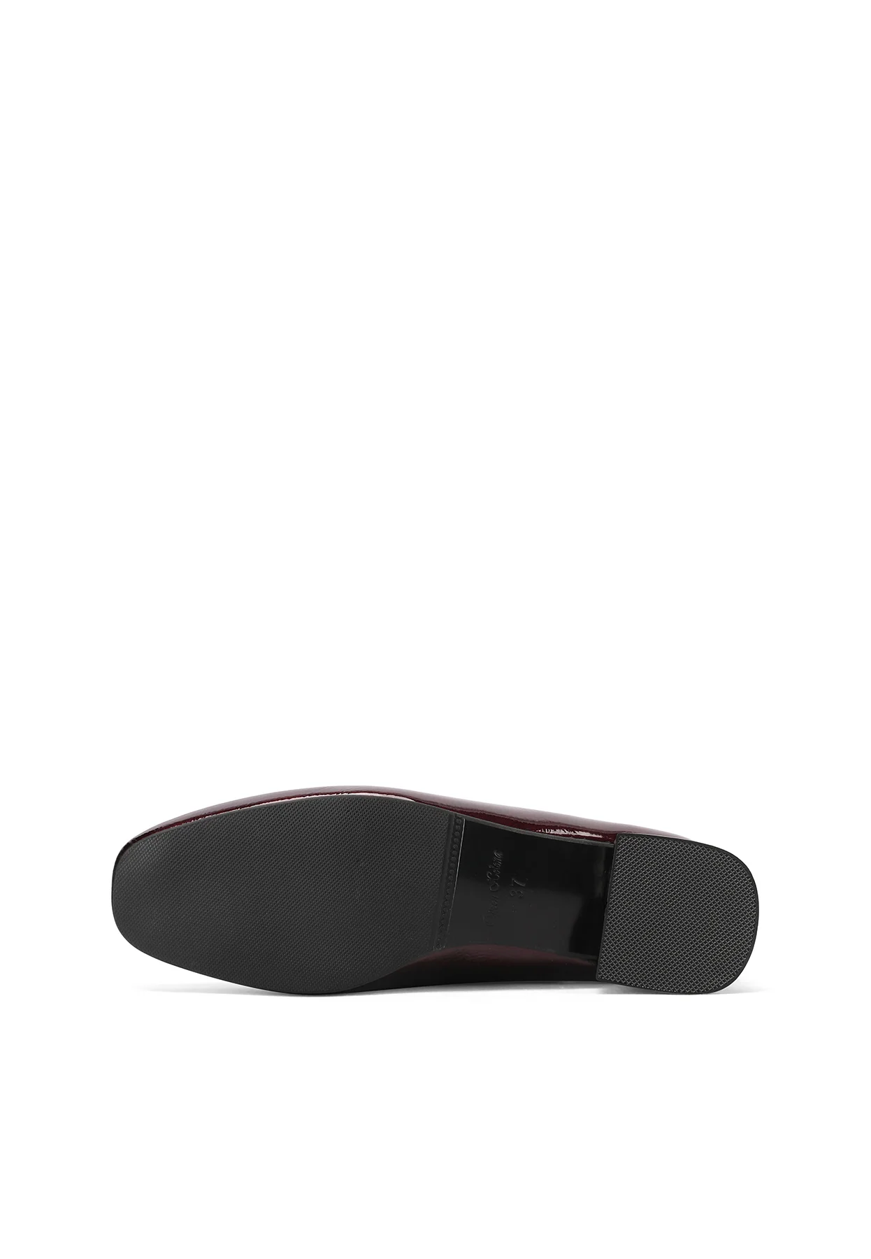Mocassino bordeaux lucido con tacco basso ZM9802 - Image 6