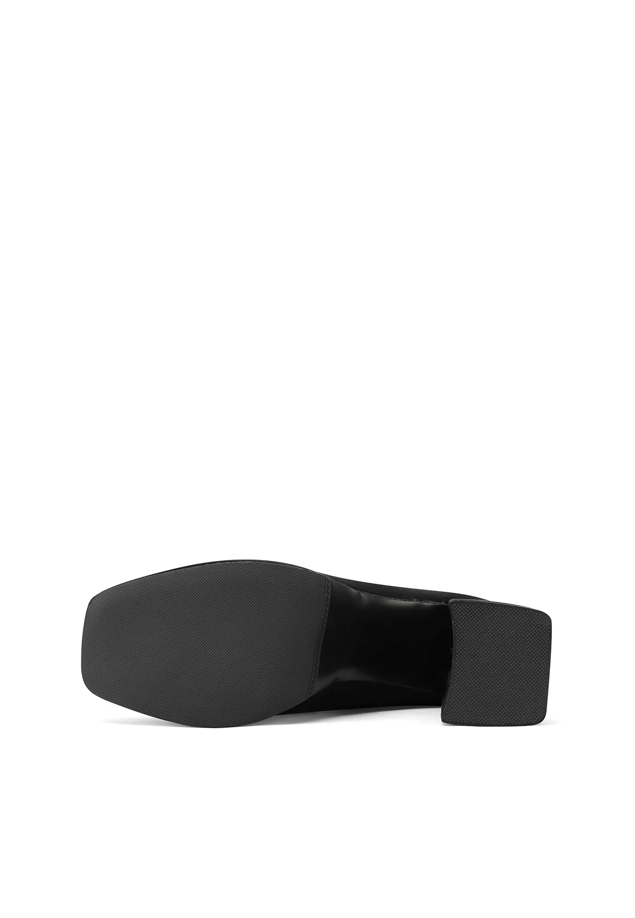 Mocassino nero con tacco alto e plateau ZM9824 - Image 6