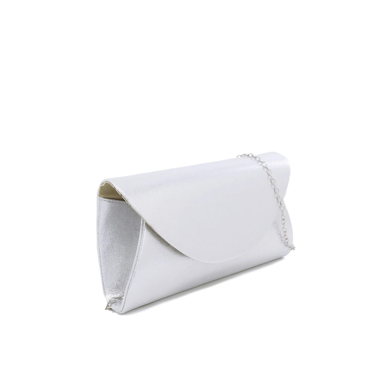 Pochette metallizzata elegante a busta con catena sottile S608 - Image 5