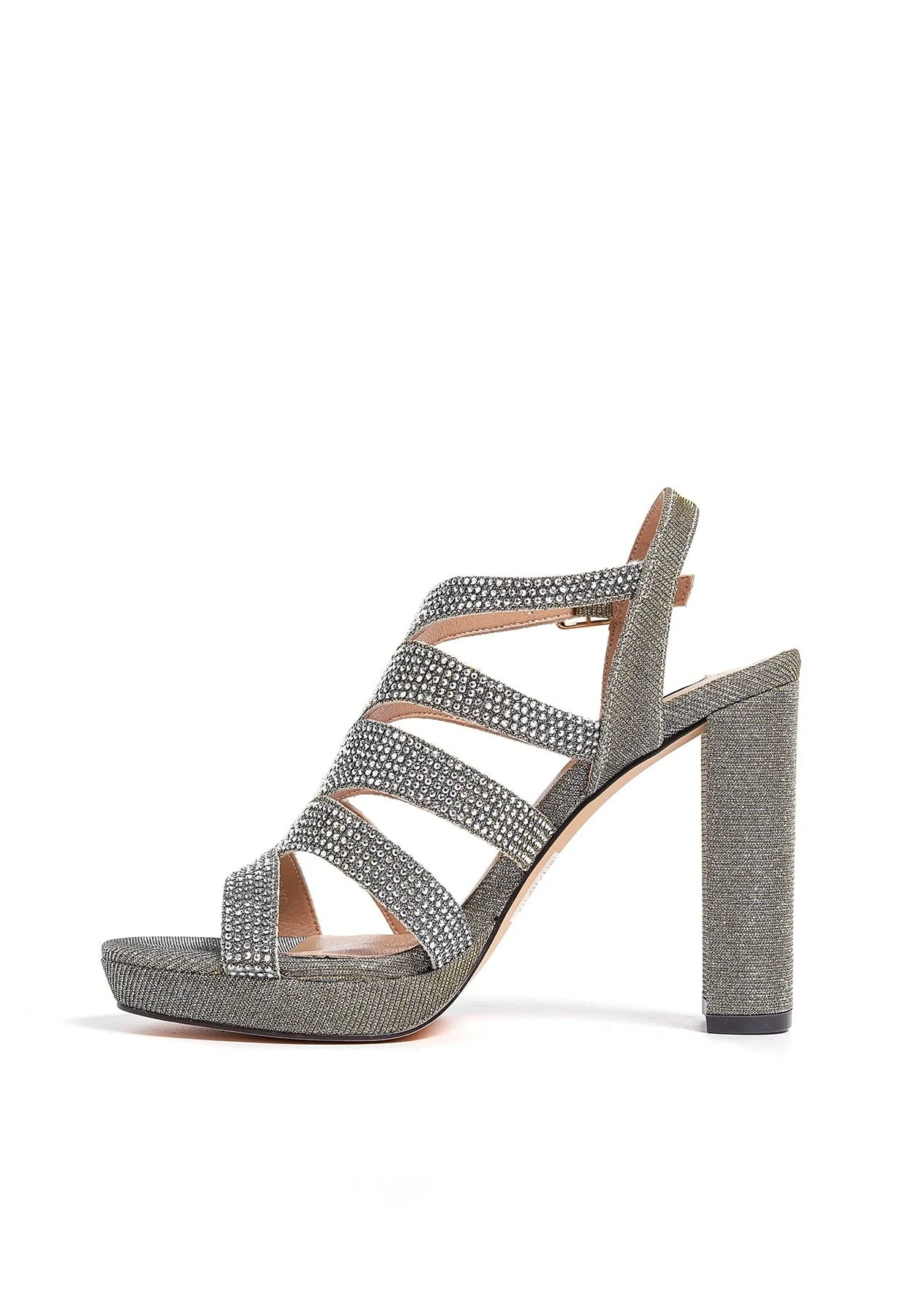 Sandali glitter con tacco alto e plateau da cerimonia S2807 - Image 10