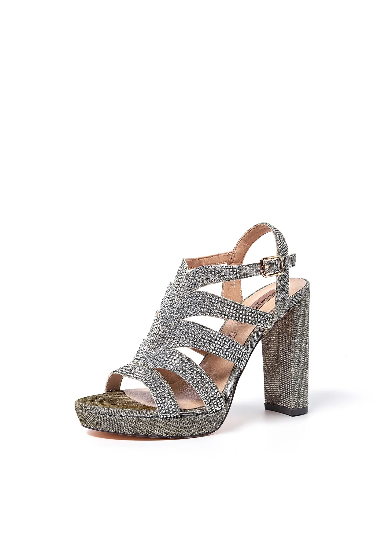 Sandali glitter con tacco alto e plateau da cerimonia S2807 - Image 11