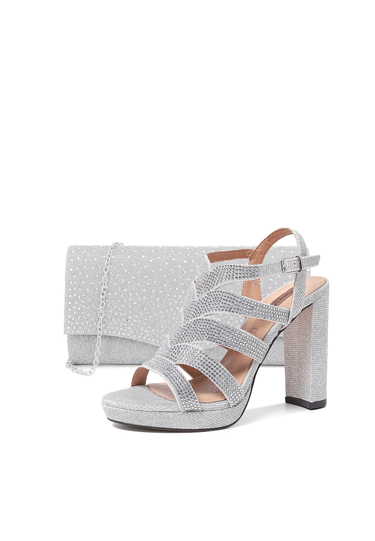 Sandali glitter con tacco alto e plateau da cerimonia S2807 - Image 20