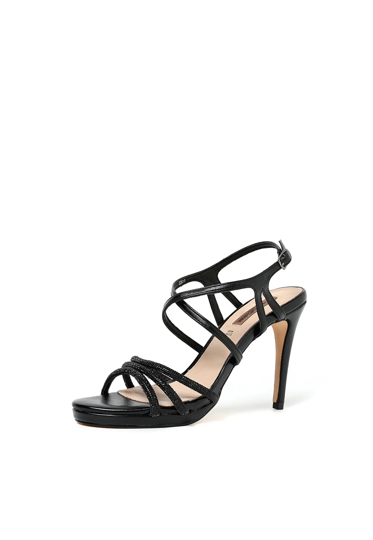 Sandali donna con tacco alto e fasce intrecciate S2811 - Image 3