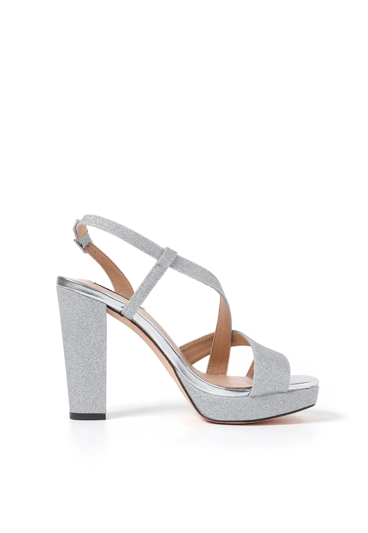 Sandali glitter donna con fasce e plateau S2814 - Image 15