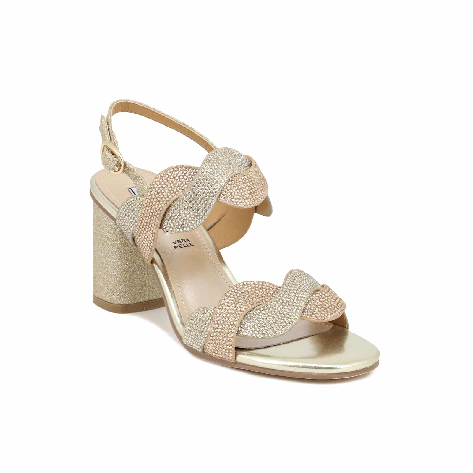 Sandali gioiello argento con strass e tacco largo ZM9010 - Image 19