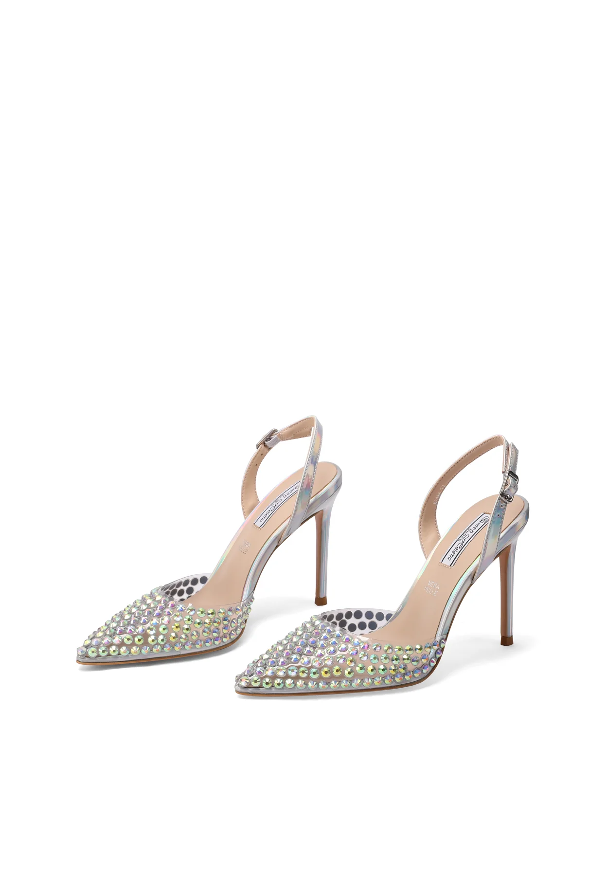 Decollete Slingback a punta con strass e tacco alto K3338 - Image 10