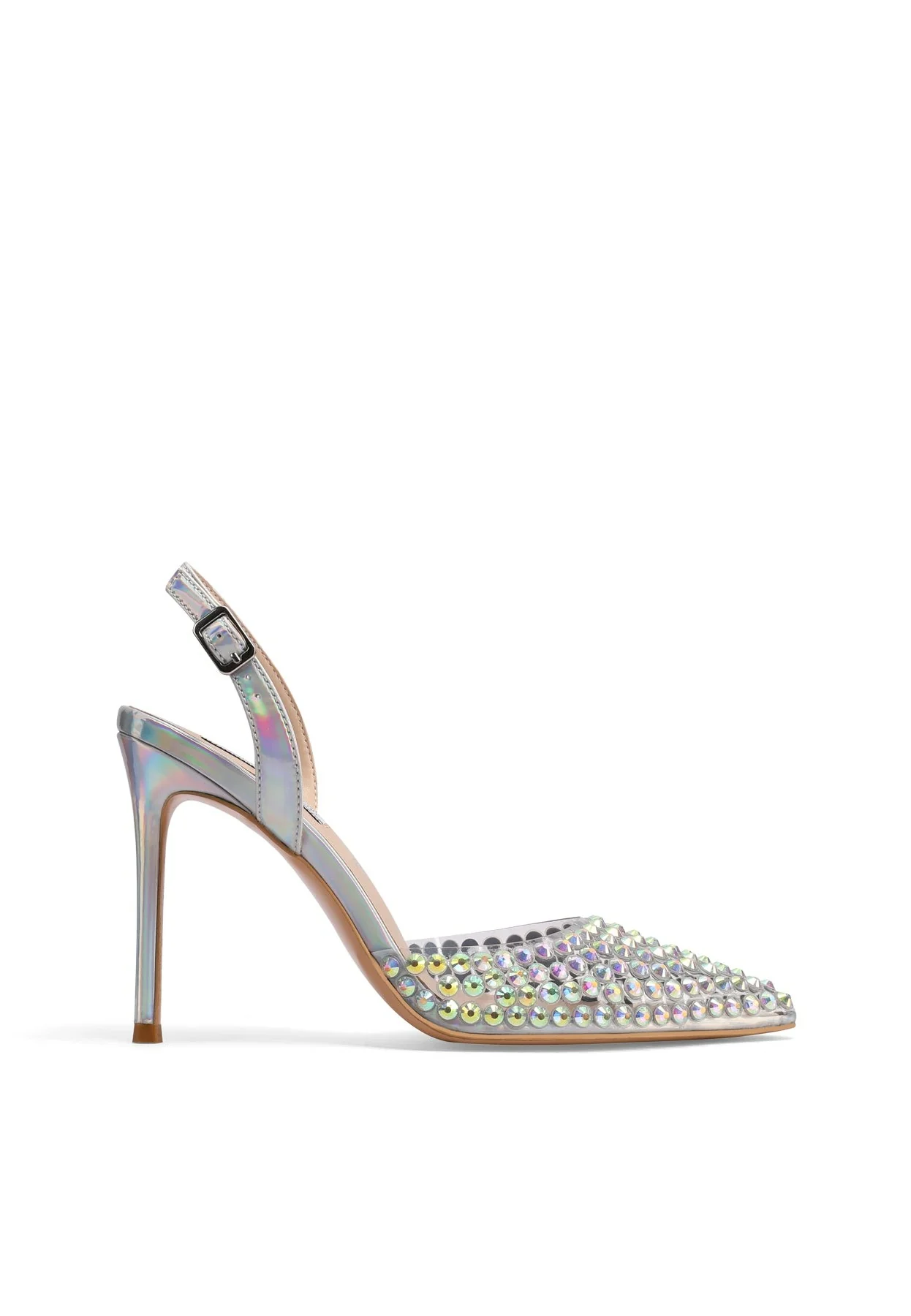 Decollete Slingback a punta con strass e tacco alto K3338 - Image 8