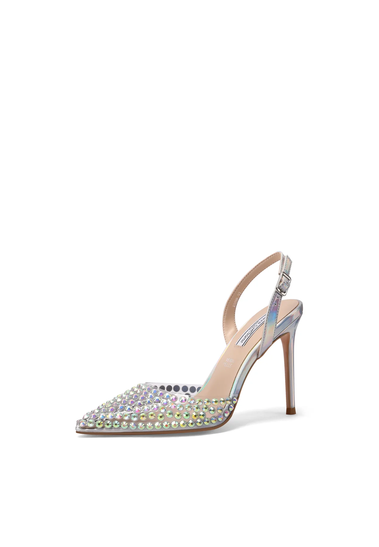 Decollete Slingback a punta con strass e tacco alto K3338 - Image 9