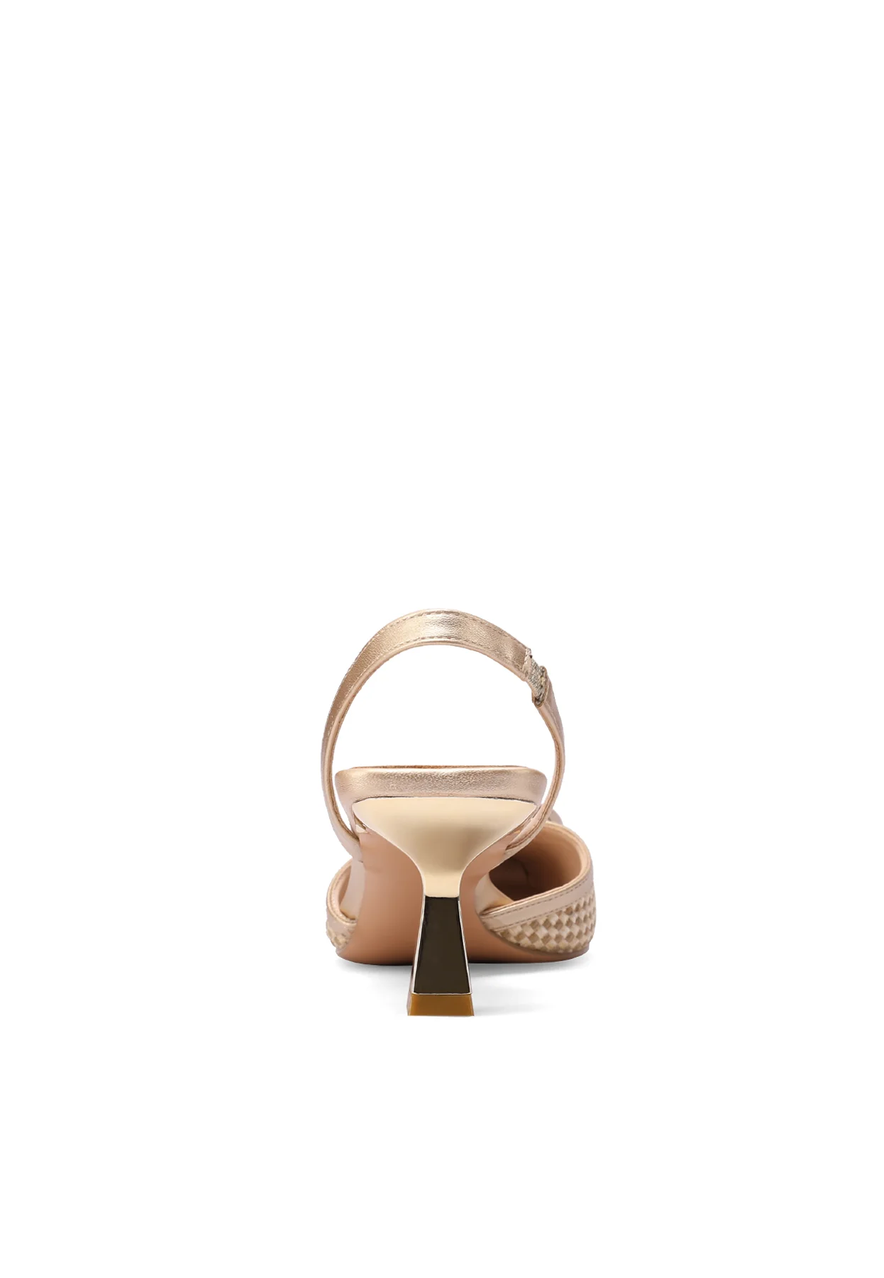 Décolleté slingback intrecciata con tacco a rocchetto K3343 - Image 12