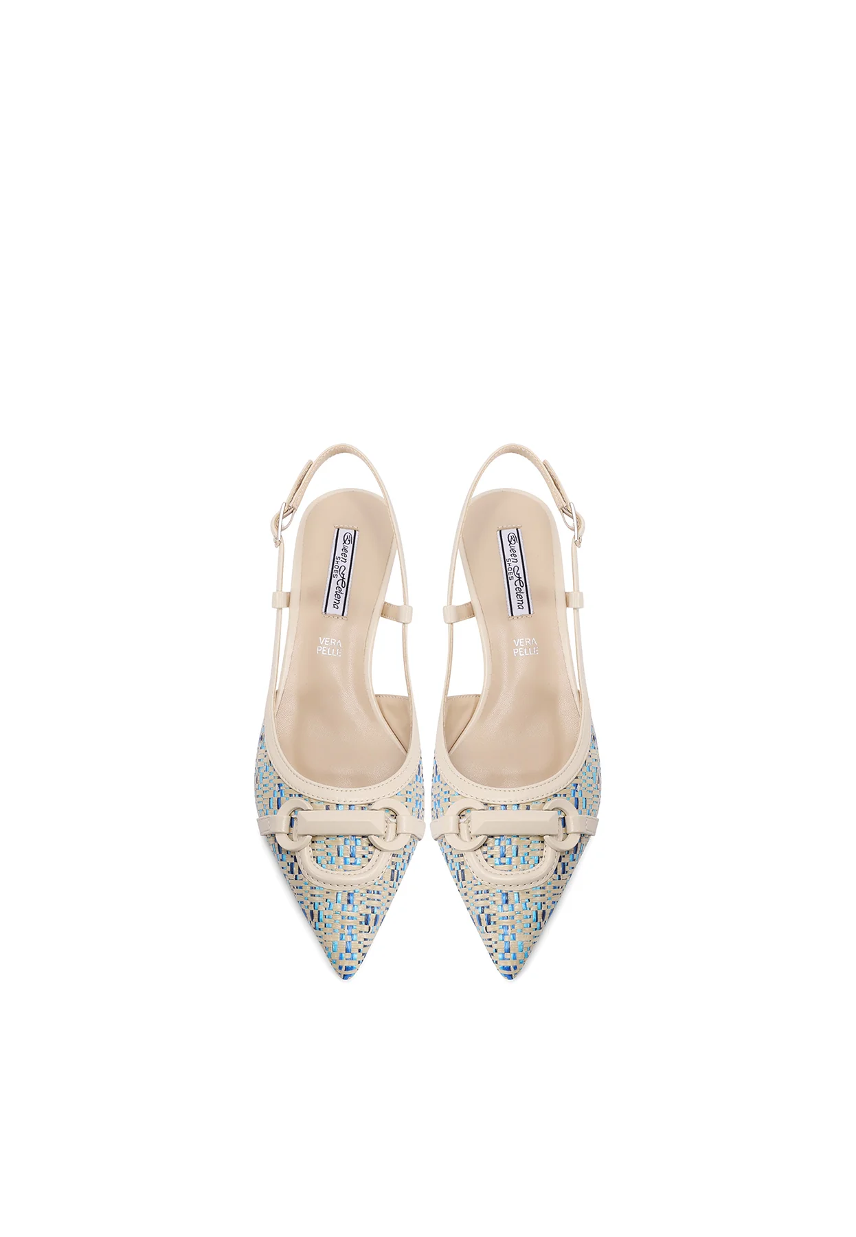 Dècolletè Slingback intrecciata a punta con tacco basso K3720 - Image 12