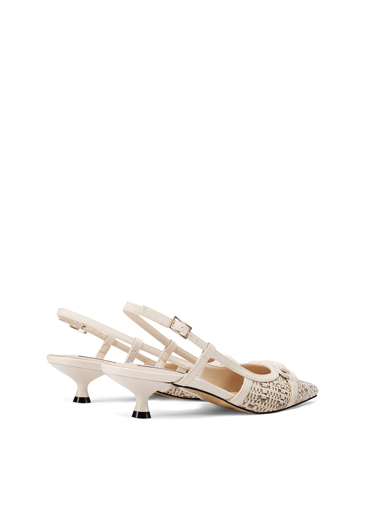 Dècolletè Slingback intrecciata a punta con tacco basso K3720 - Image 4
