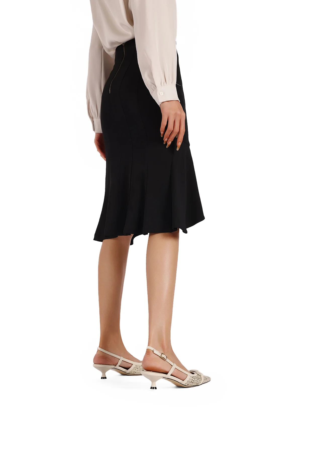 Dècolletè Slingback intrecciata a punta con tacco basso K3720 - Image 7