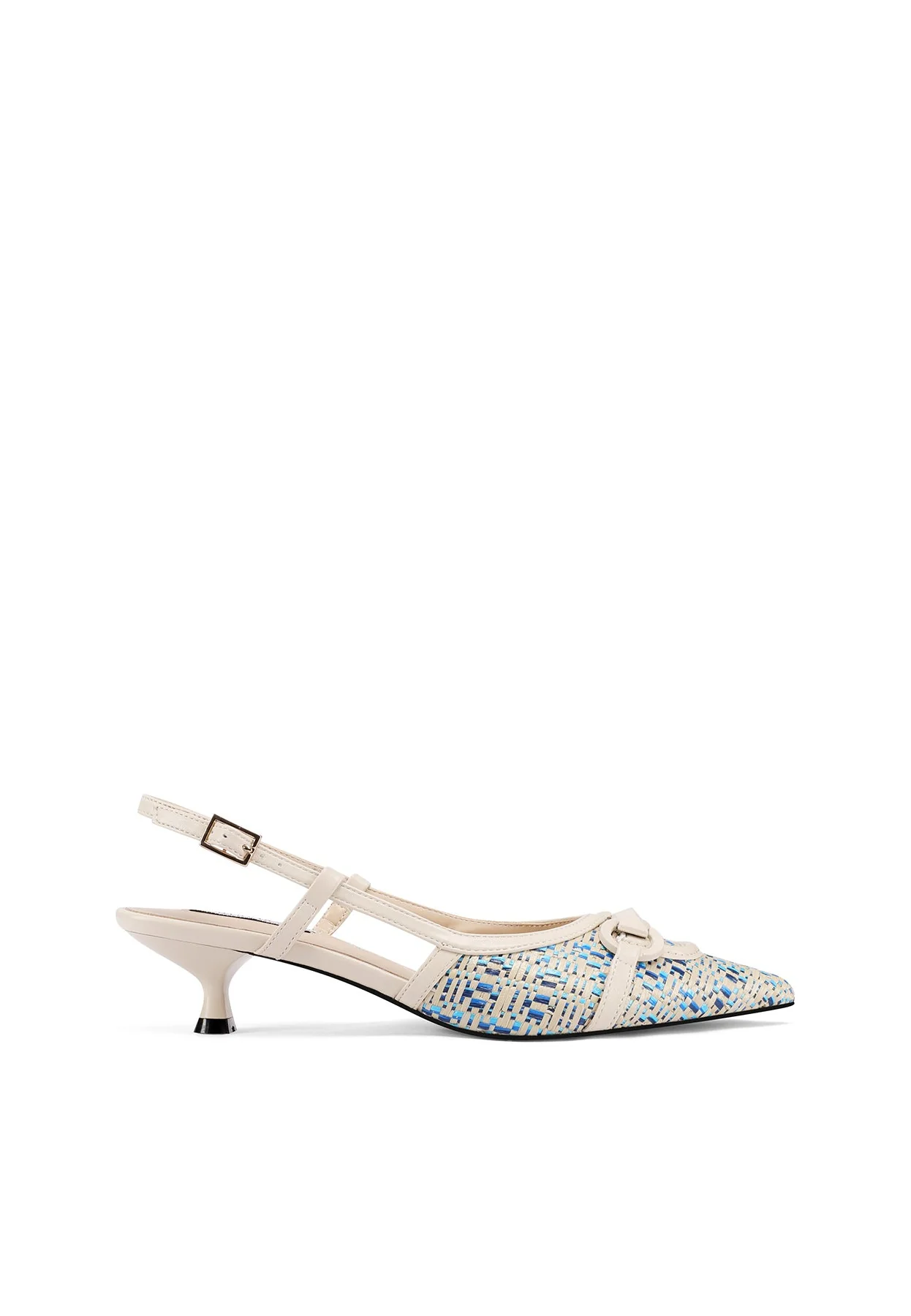 Dècolletè Slingback intrecciata a punta con tacco basso K3720 - Image 9