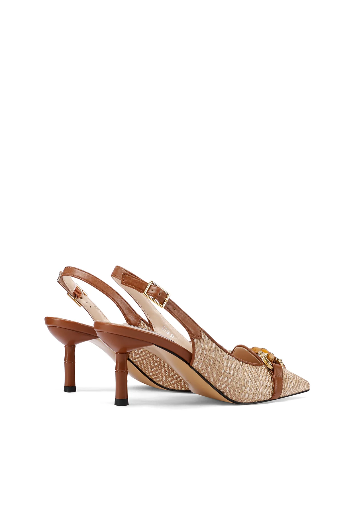Dècolletè Slingback ricamata con accessorio frontale K3758 - Image 18