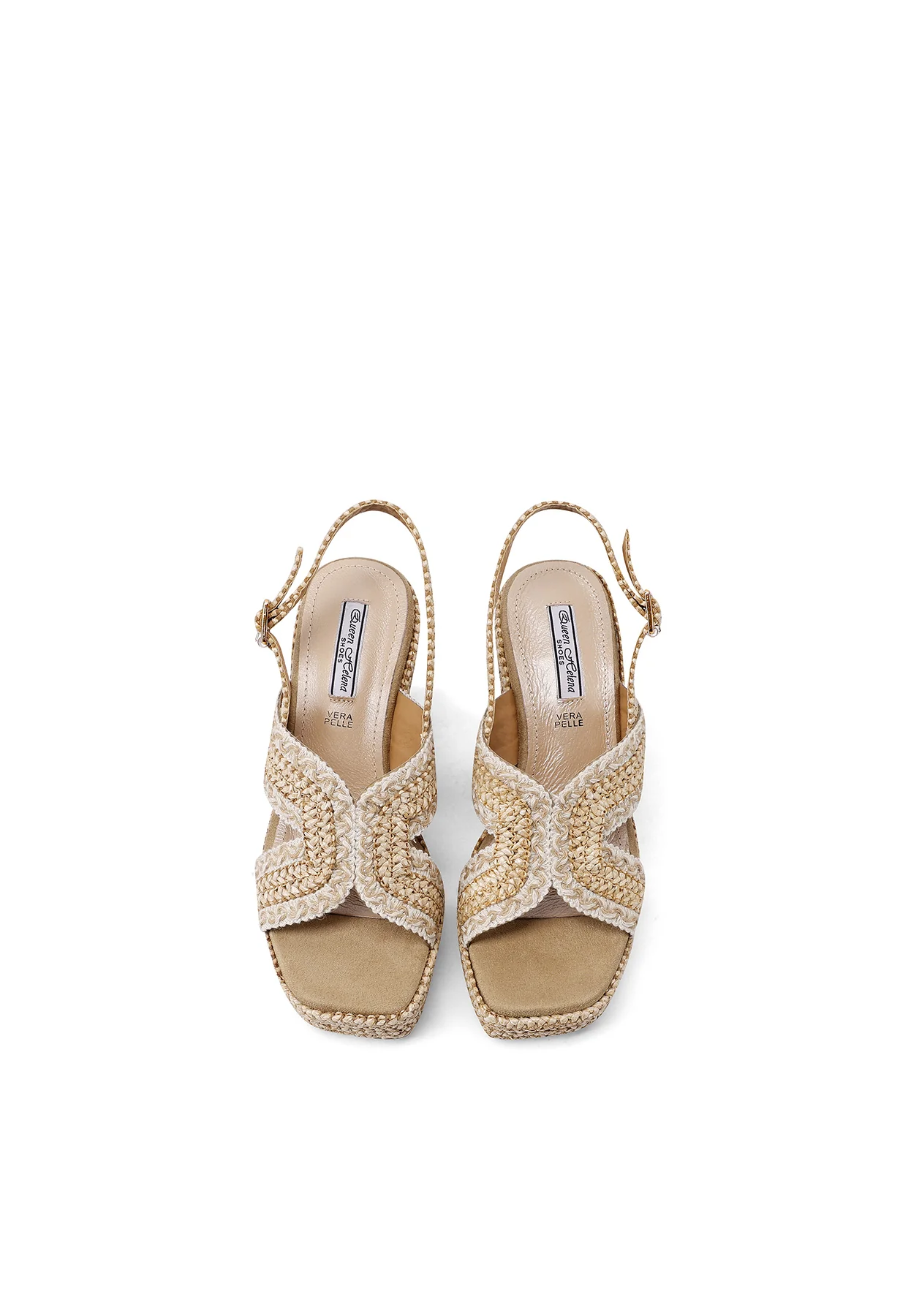 Sandali con zeppa intrecciata e cinturino regolabile ZM9940 - Image 19
