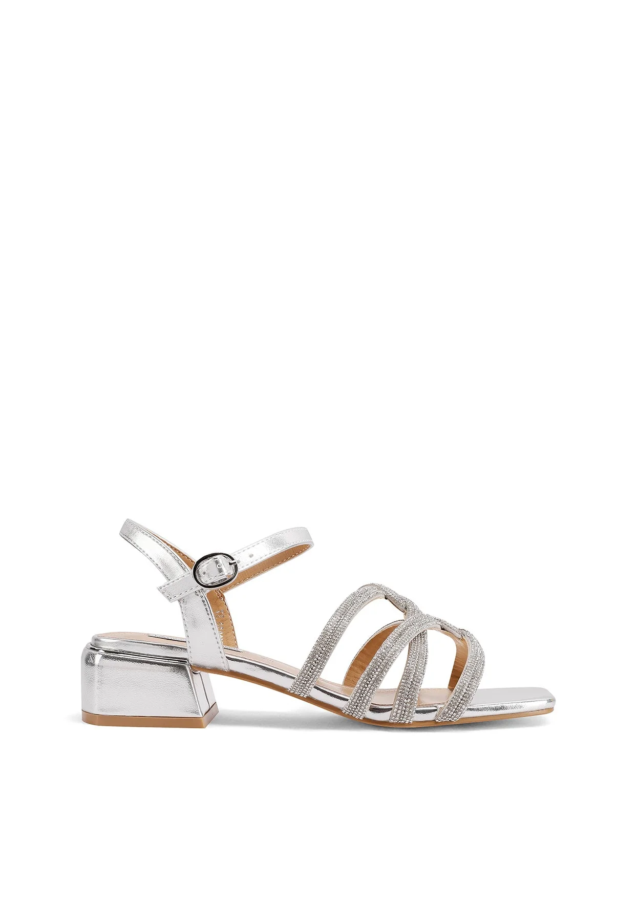 Sandali eleganti con fasce strass intrecciate e tacco basso ZM9920 - Image 16