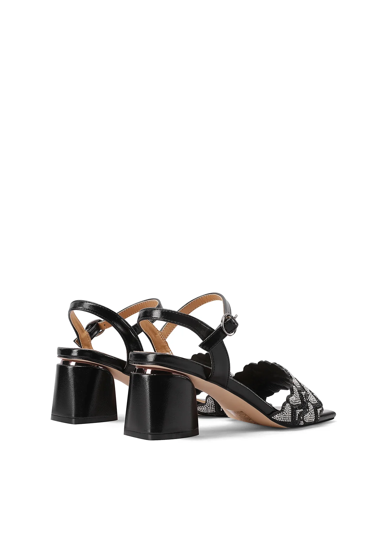 Sandali eleganti con strass e tacco largo ZM9961 - Image 11