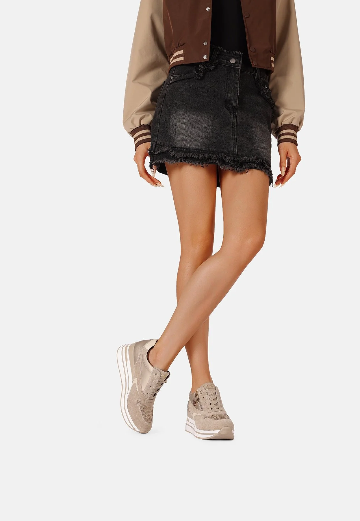 Sneakers in vera pelle con platform QH8013 - Image 8