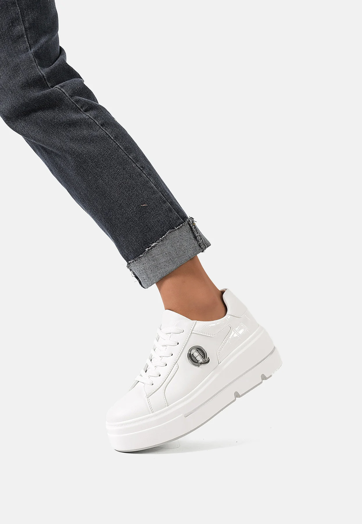 Sneakers con trama brandizzata e dettagli metallici X30-12 - Image 16