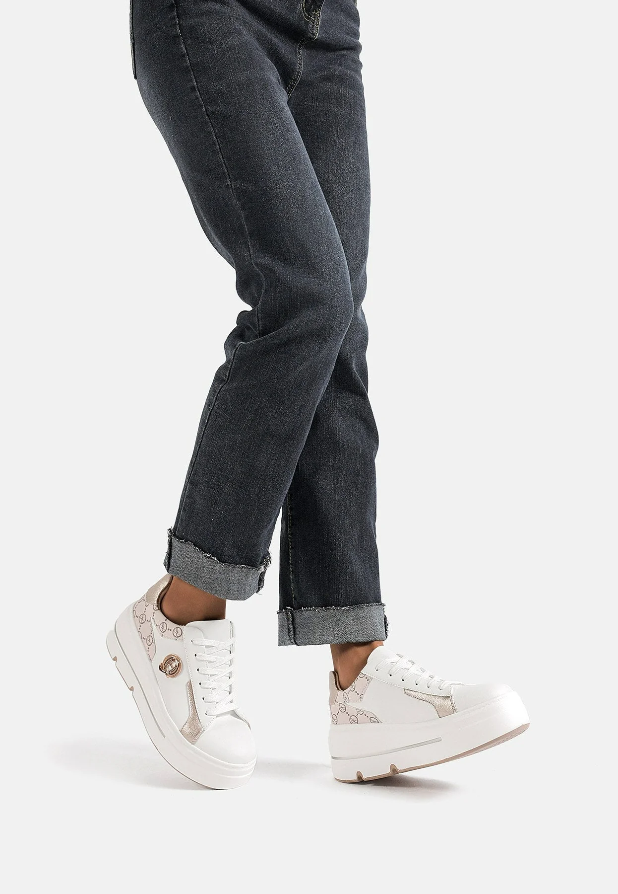 Sneakers con trama brandizzata e dettagli metallici X30-12 - Image 25