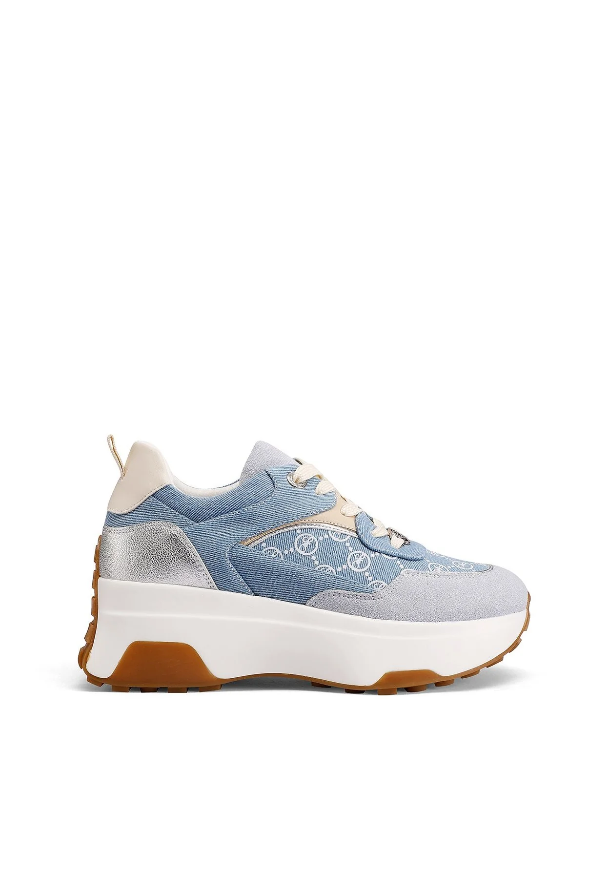 Sneakers donna zeppa denim X32-35 - Image 2