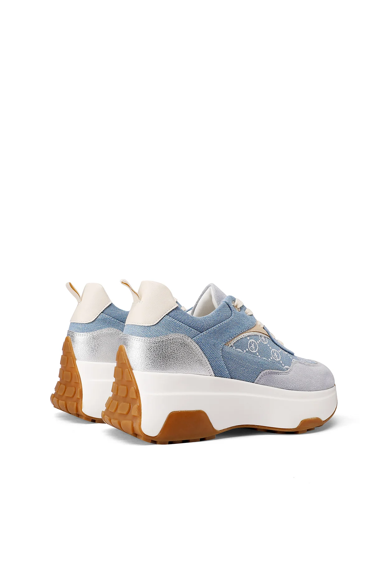 Sneakers donna zeppa denim X32-35 - Image 5
