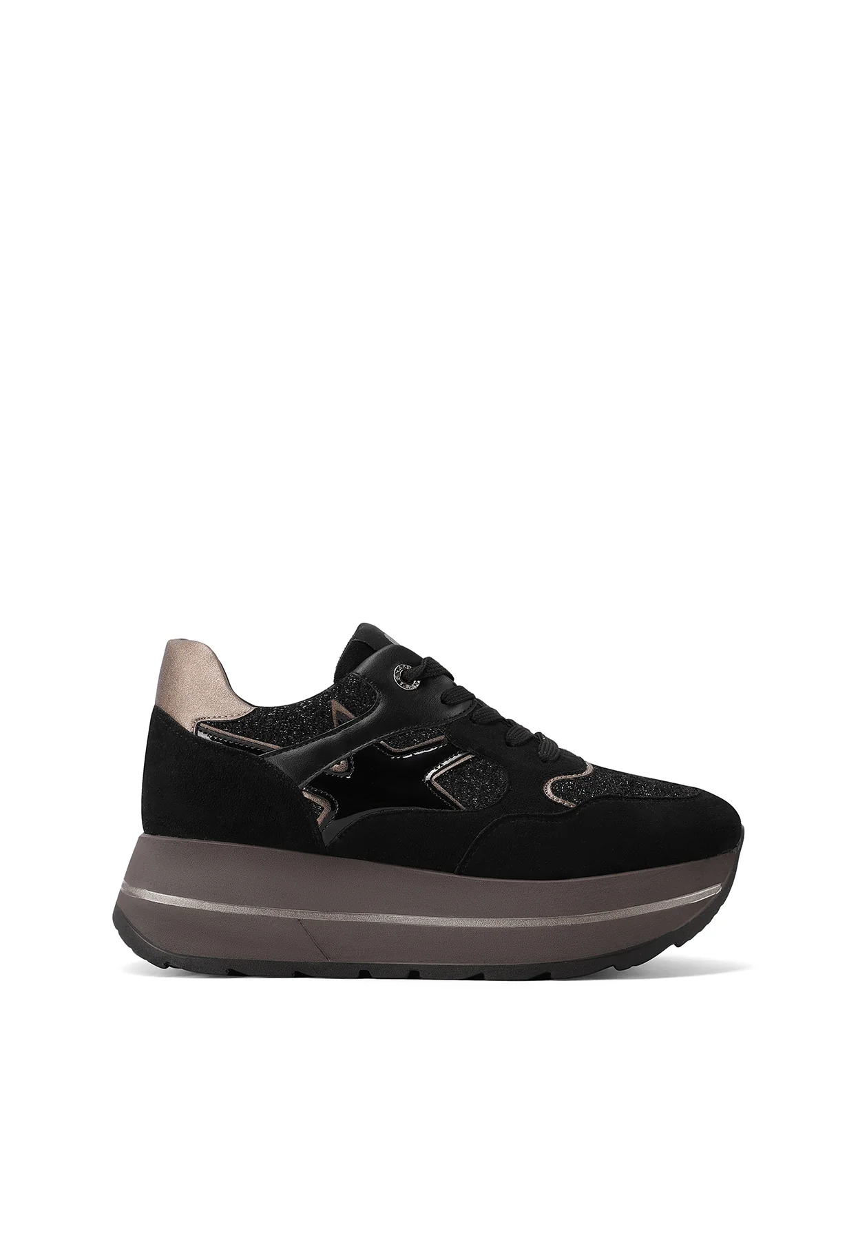 Sneakers da donna platform con inserti animalier X33-18 - Image 16