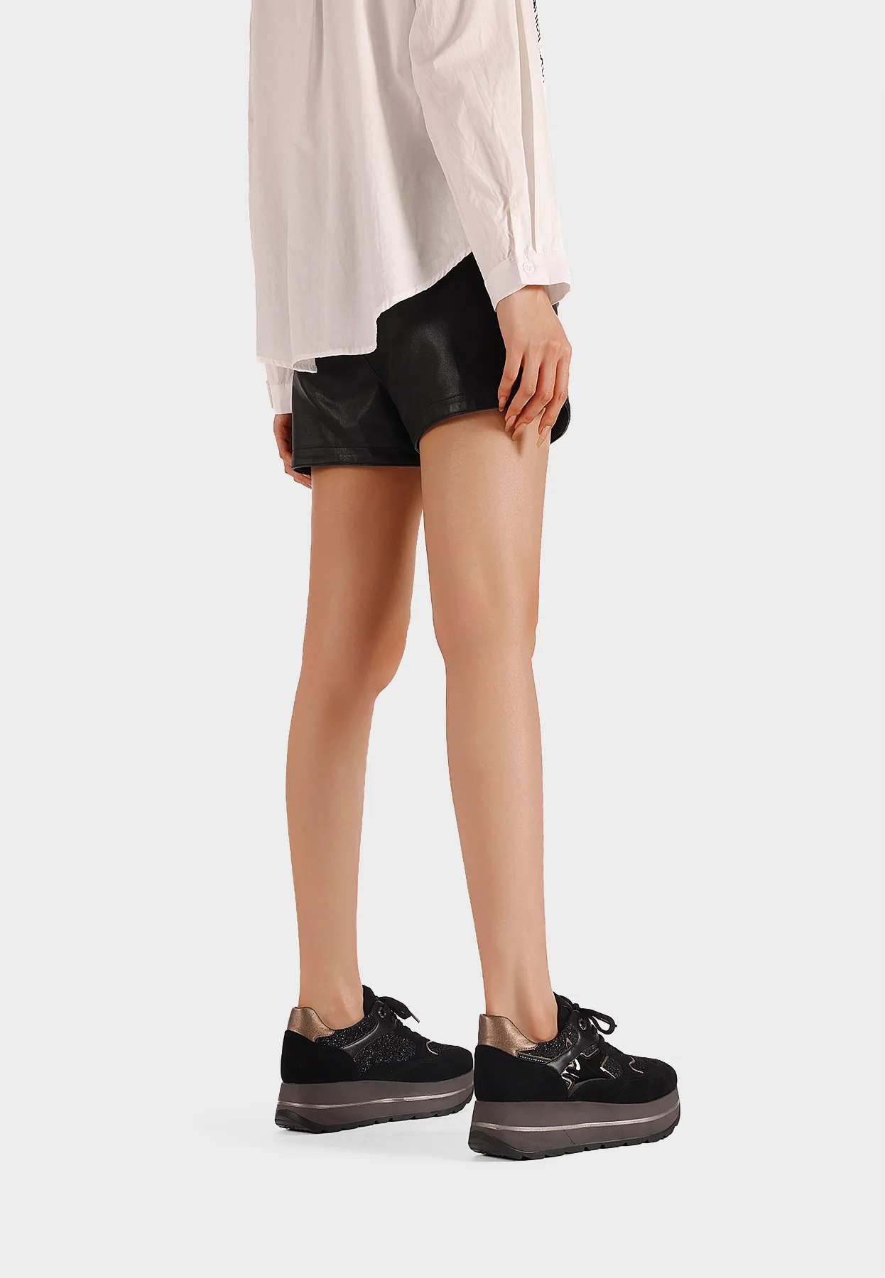 Sneakers da donna platform con inserti animalier X33-18 - Image 22