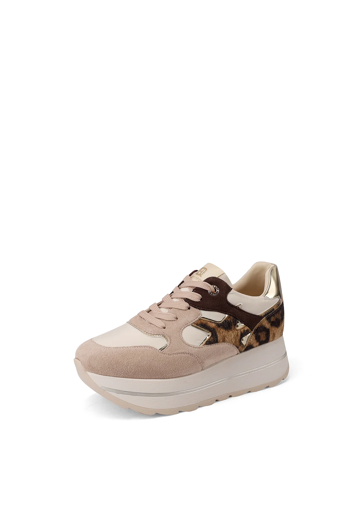 Sneakers da donna platform con inserti animalier X33-18 - Image 3