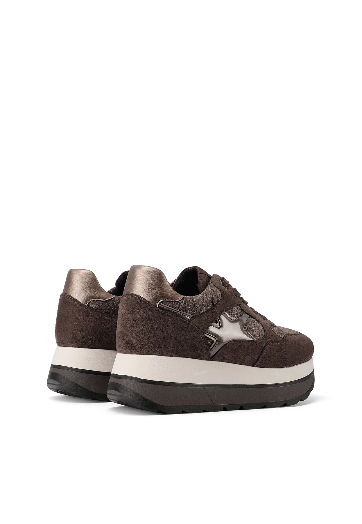 Sneakers da donna platform con inserti animalier X33-18 - Image 32