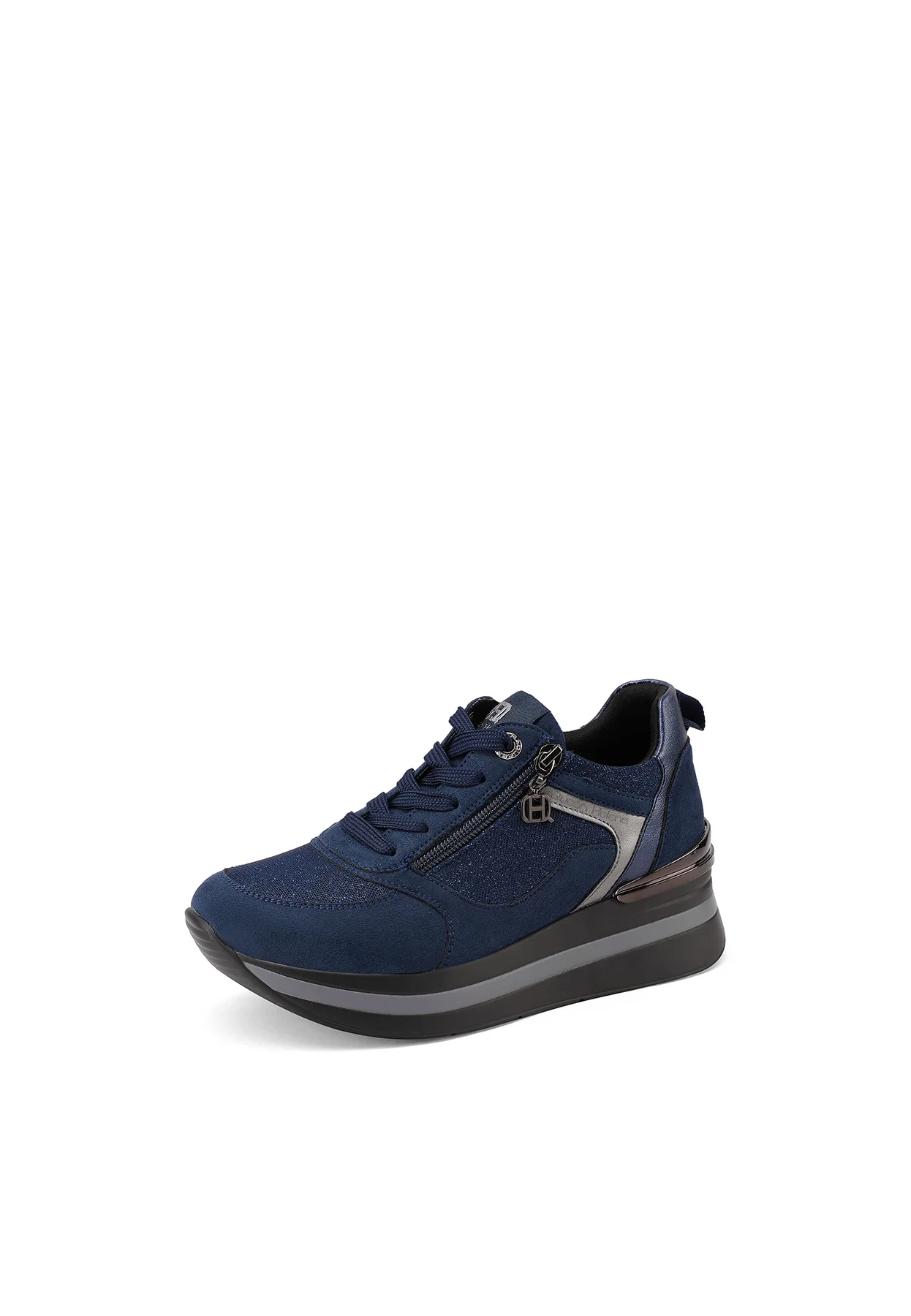 Sneakers eleganti in camoscio con zip laterale X33-23 - Image 3