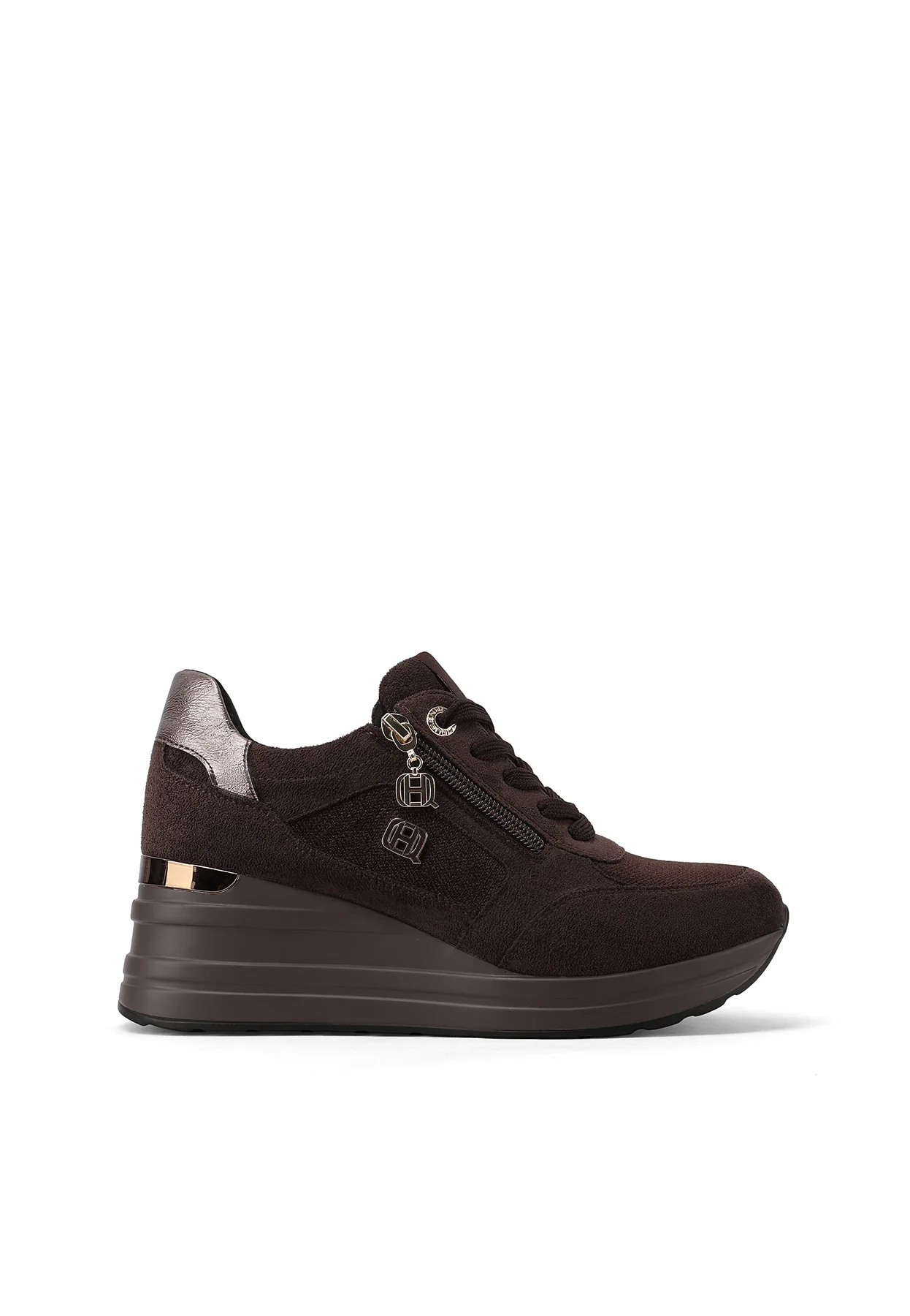 Sneakers da donna con zeppa e zip laterale X33-27 - Image 9