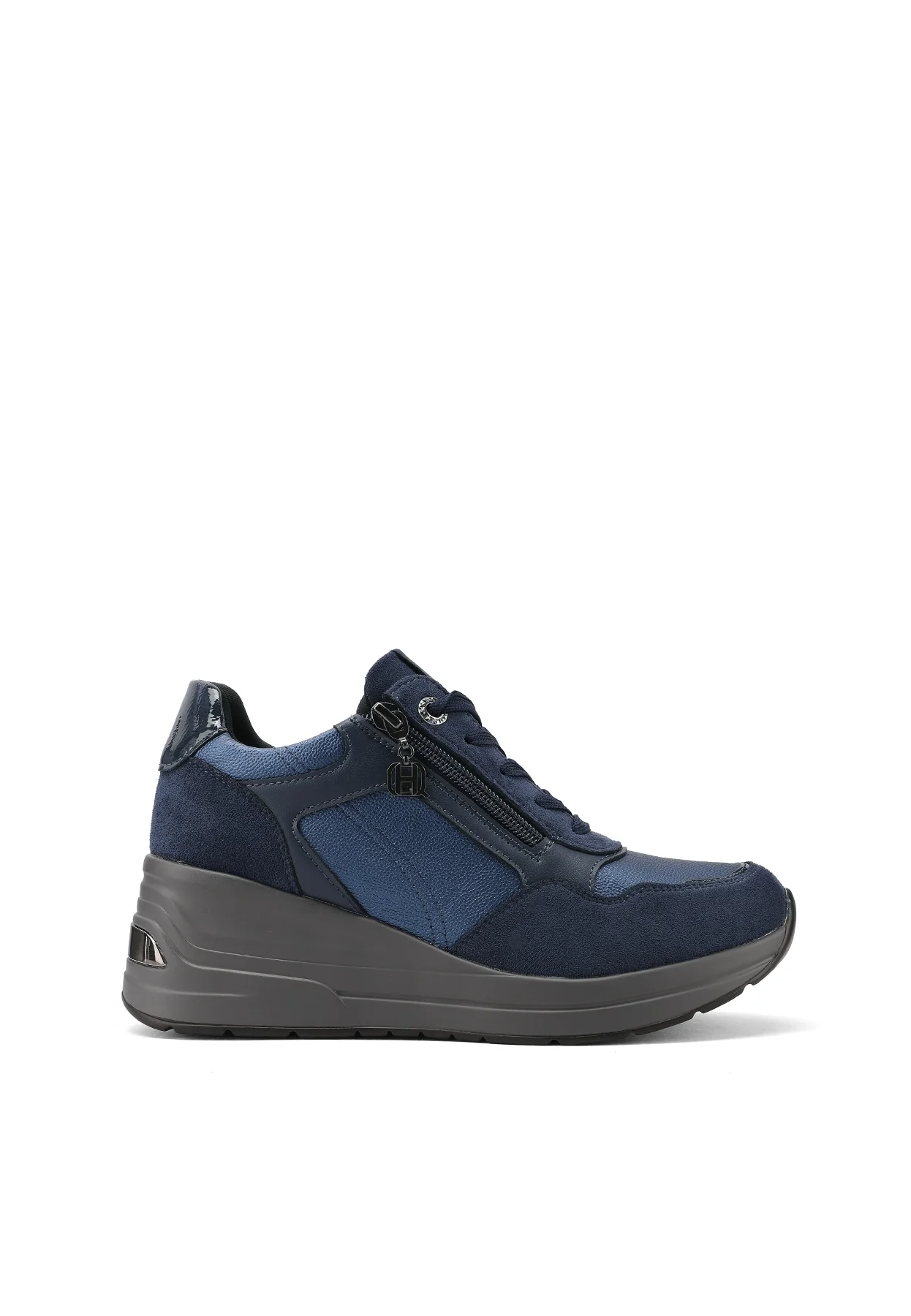 Sneakers con zeppa e zip laterale X33-29 - Image 9