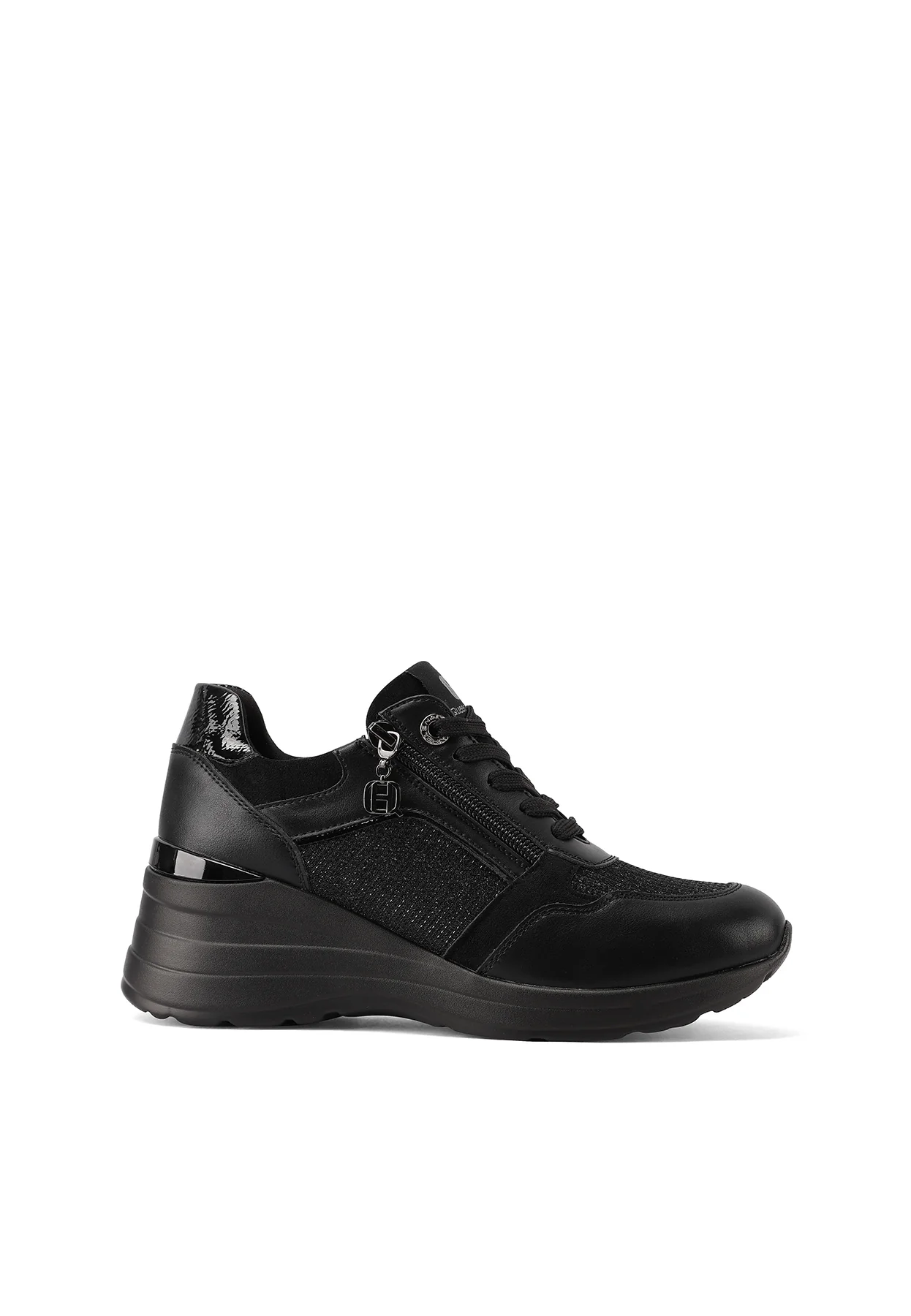 Sneakers da donna con zeppa e dettagli metallici X33-30 - Image 9