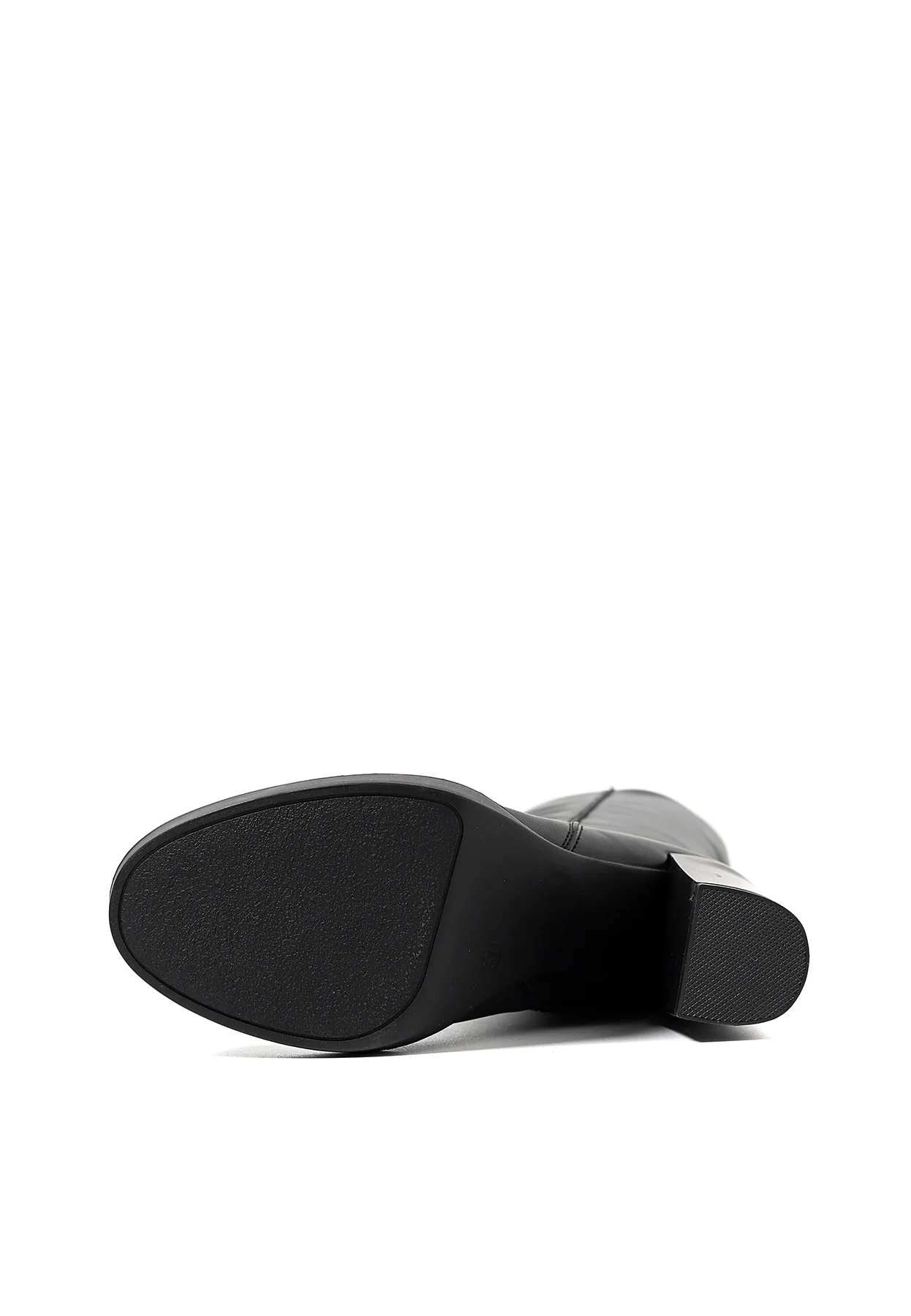 Stivale nero alto con tacco largo e plateau X27-124 - Image 6
