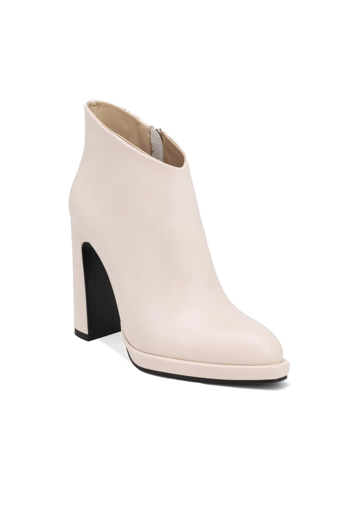 Stivaletto beige con tacco alto moderno K2088 - Image 4