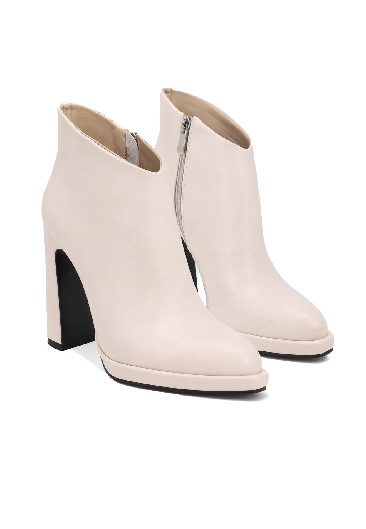 Stivaletto beige con tacco alto moderno K2088 - Image 6