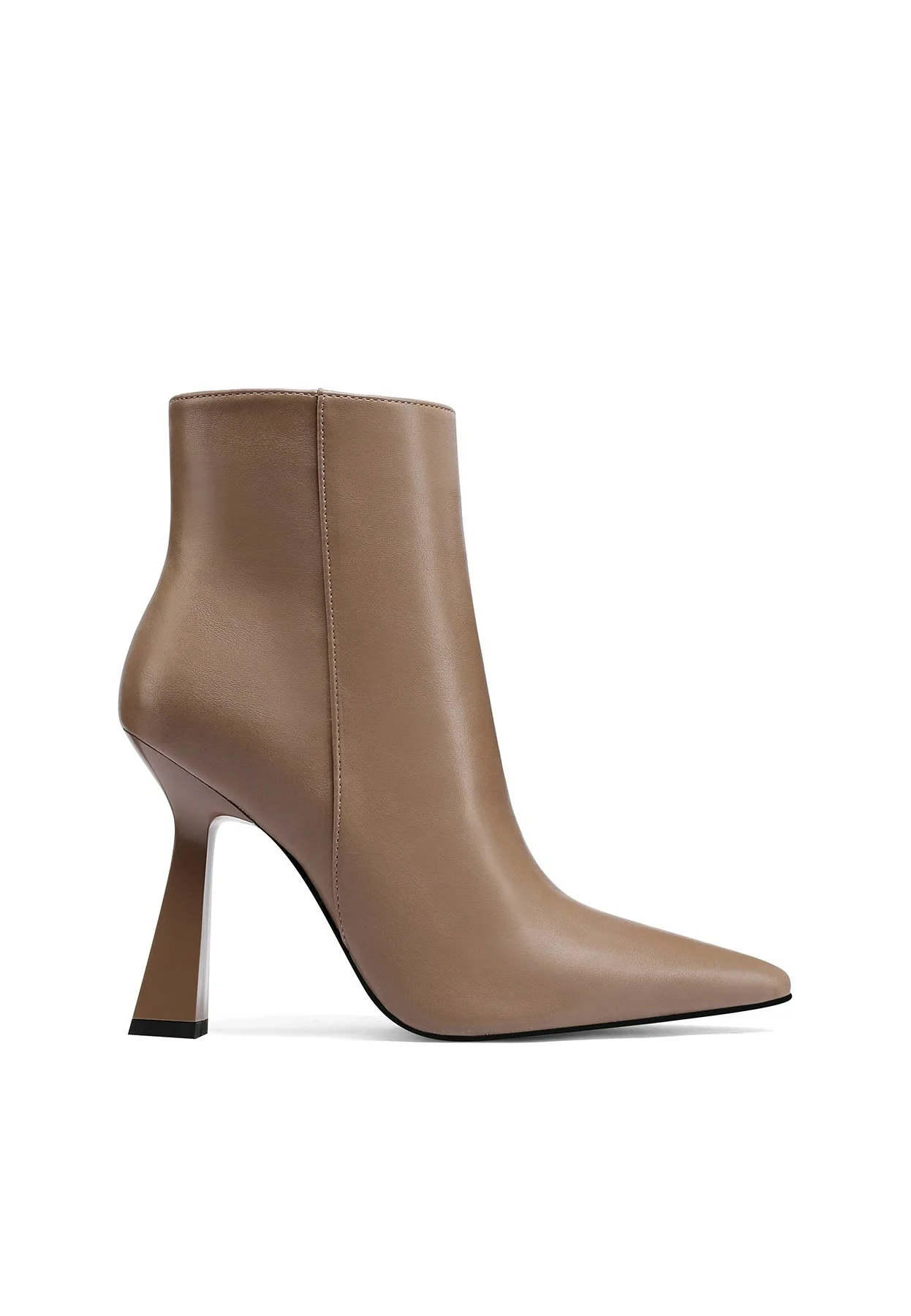 Stivaletto taupe con tacco scultoreo elegante K3284 - Image 2